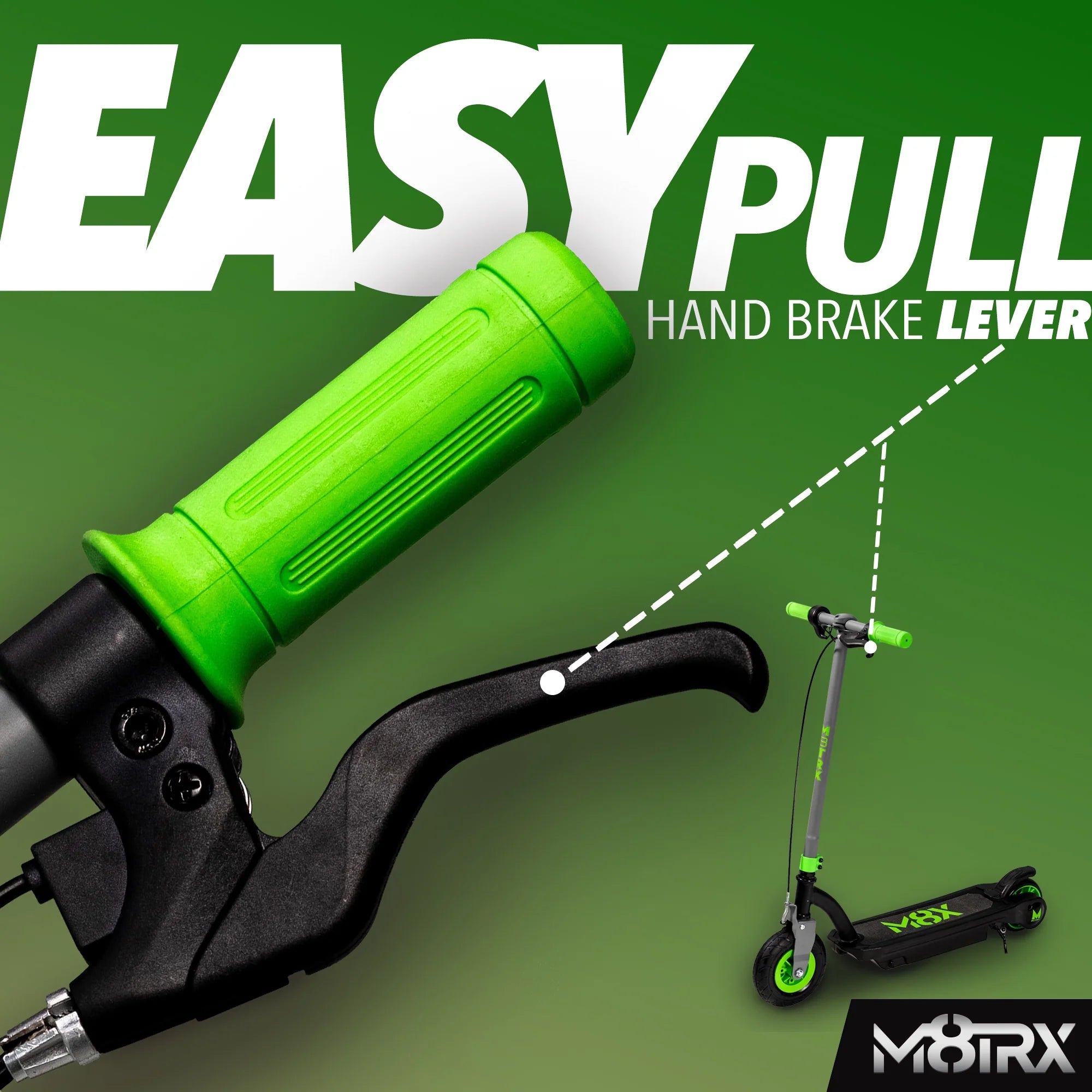 Green 24V Kids Electric Scooter – Fun & Fast Ride for Kids 8+