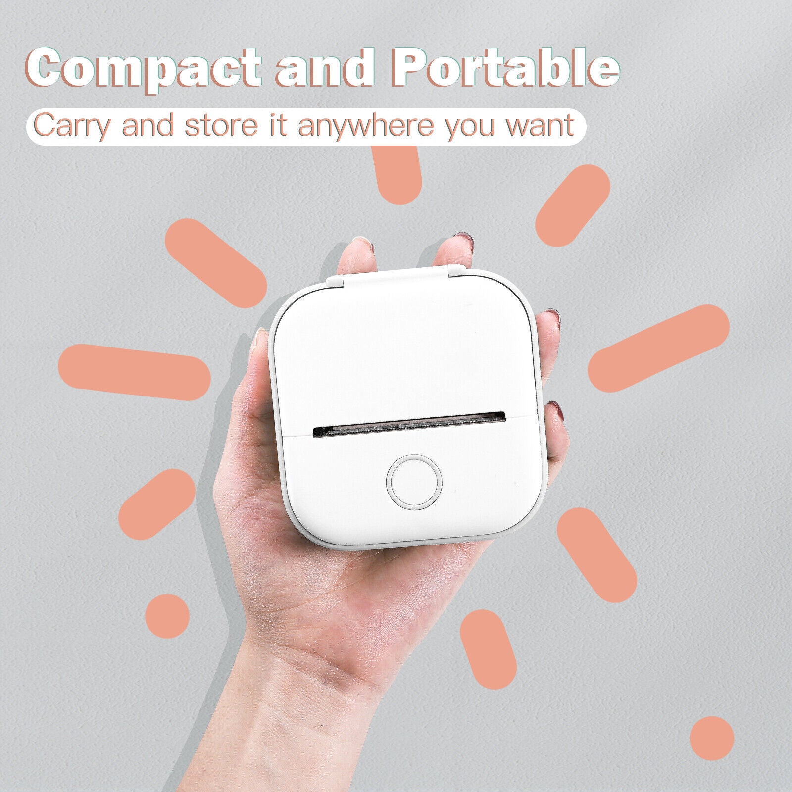 Phomemo T02 Mini Thermal Printer – Portable Pocket Bluetooth Printer for Photos, Labels & Stickers