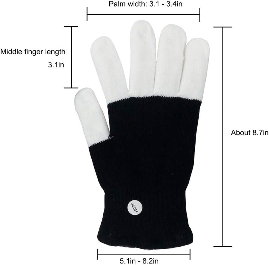 LED Colorful Flashing Finger Gloves – Glow Rave Toy for Teens & Adults