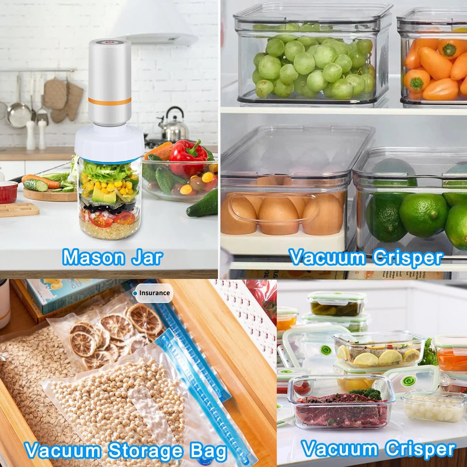 Electric Mason Jar Vacuum Sealer with Electric Vacuum Pump – Preserve Freshness Easily