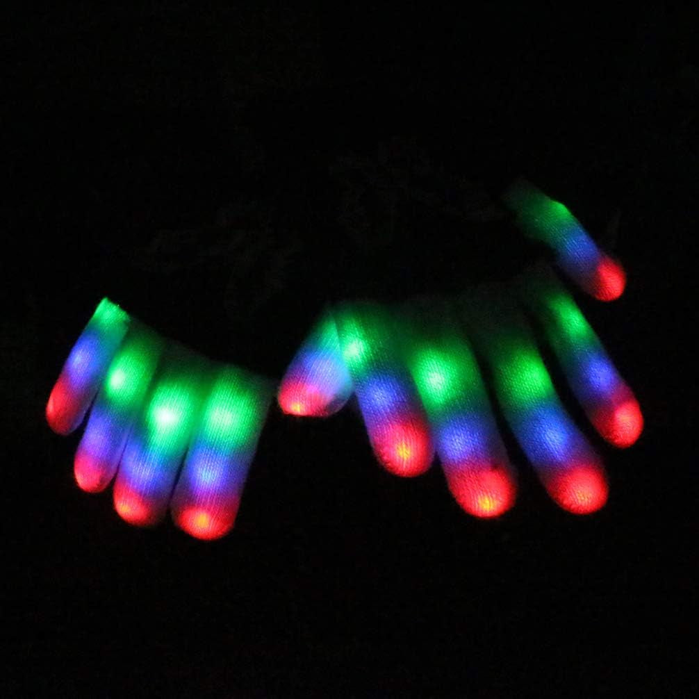 LED Colorful Flashing Finger Gloves – Glow Rave Toy for Teens & Adults
