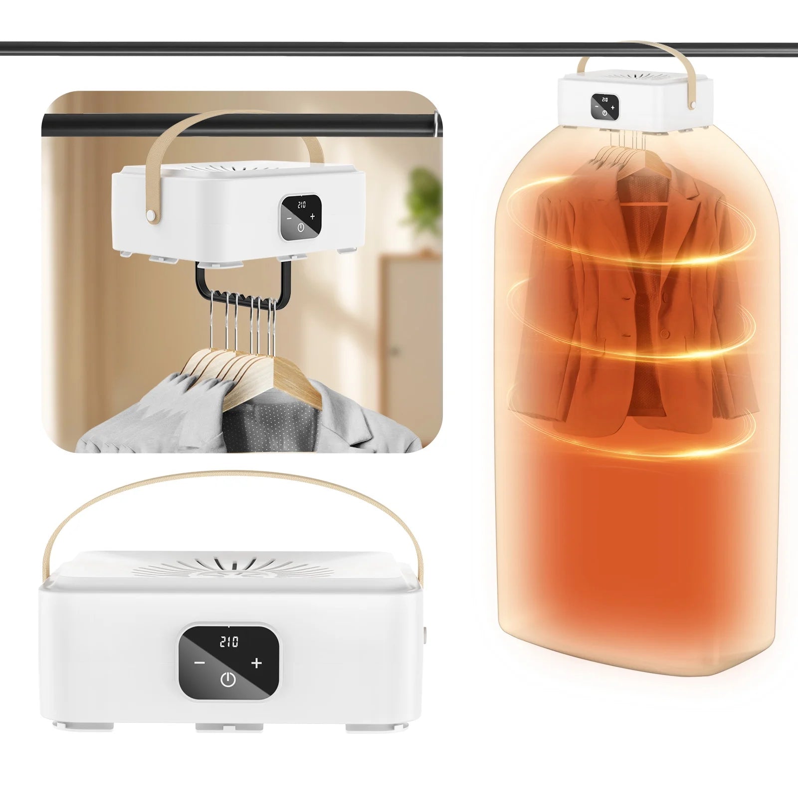 Portable Foldable Electric Clothes Dryer with Dry Bag & Remote Control – Compact Mini Drying Machine