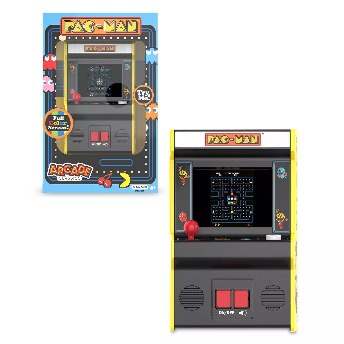 Pac-Man Arcade Classics Handheld Electronic Game – Retro Gaming for Kids & Adults