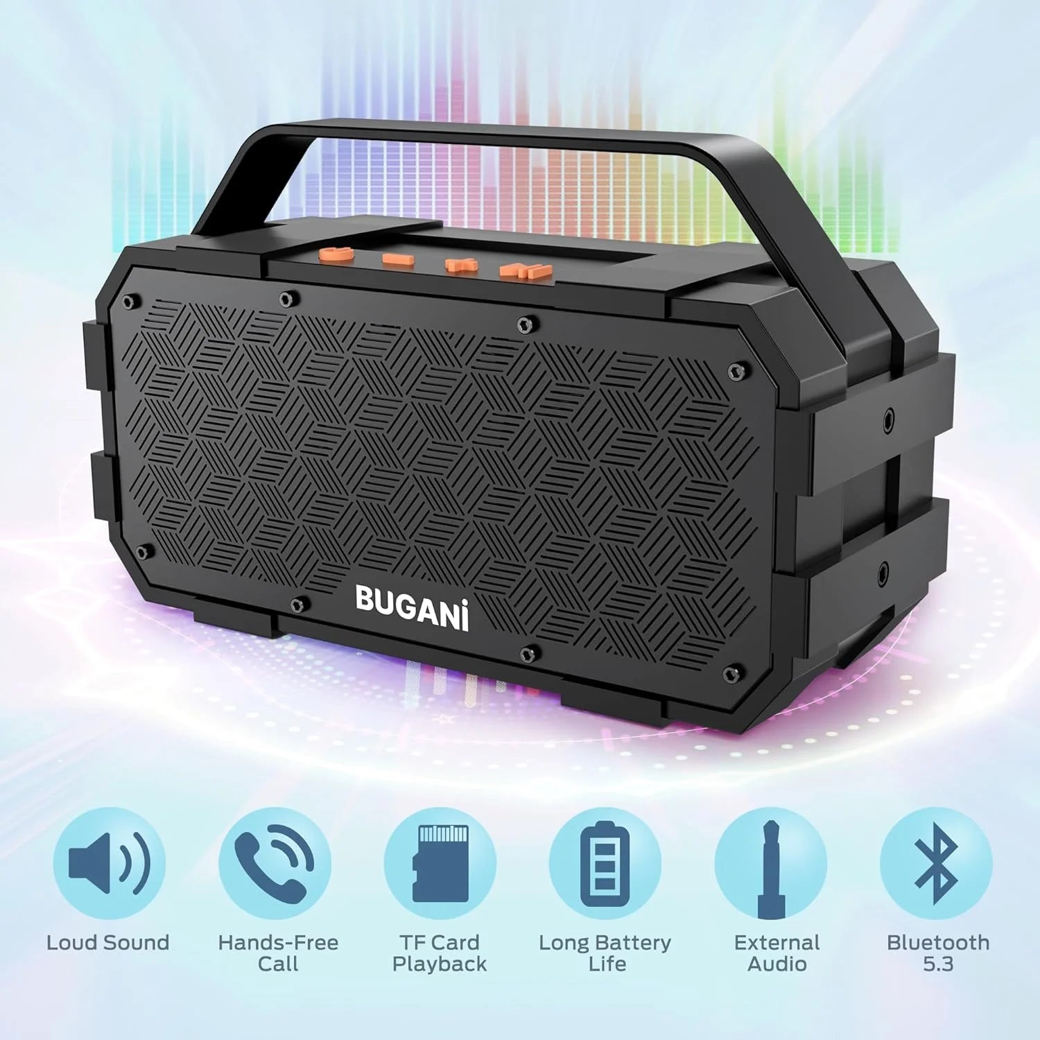 Live Wireless Portable Bluetooth Speaker | Bluetooth 5.2 | 40W Super Power | 24-Hour Playtime | IPX6 Waterproof | Ideal for Outdoor Travel, Camping & Parties