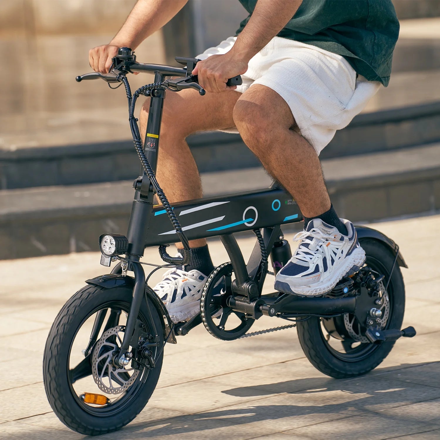 14" Foldable Electric Bicycle for Adults – 500W Motor, 36V/7.8Ah Battery, LCD Display, 20MPH Commuter E-Bike for Teens & Adults, UL 2849 Certified