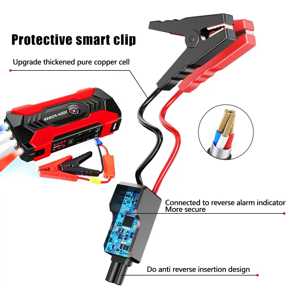 Car Jump Starter – 28000mAh 600A 12V Portable Battery Booster & Power Bank with LED Flashlight