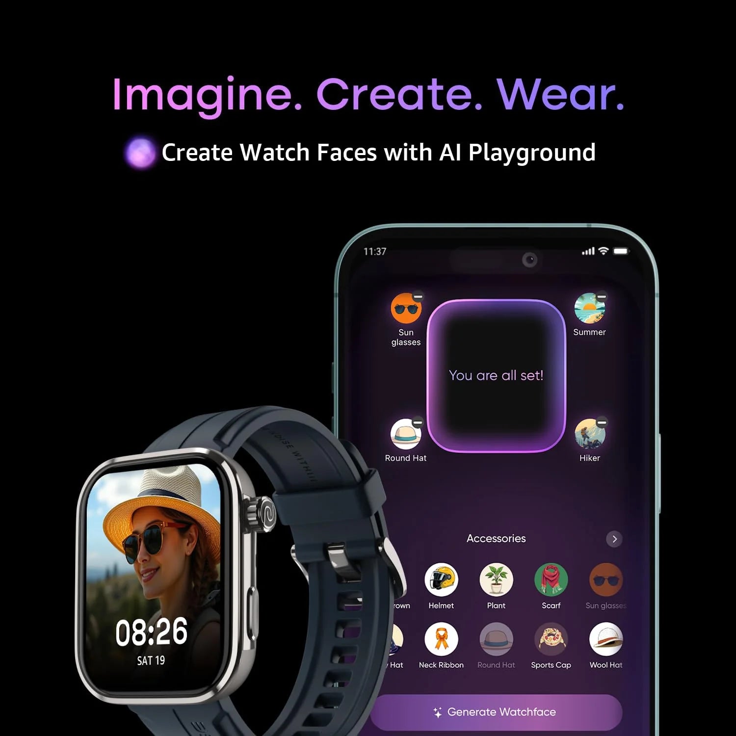 ColorFit Pro 6 Max Smartwatch – Signature Brown | 1.96" AMOLED, AI, GPS, 5ATM, 7-Day Battery