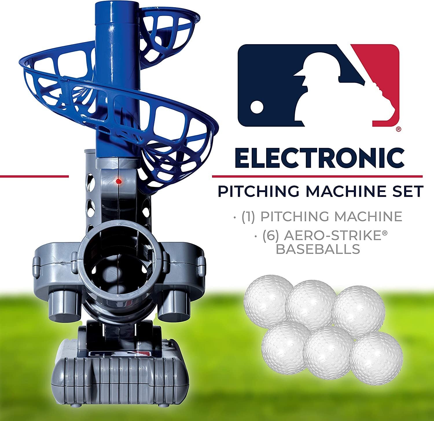 Franklin Sports MLB Electronic Baseball Pitching Machine – Adjustable Height for Kids & Teens