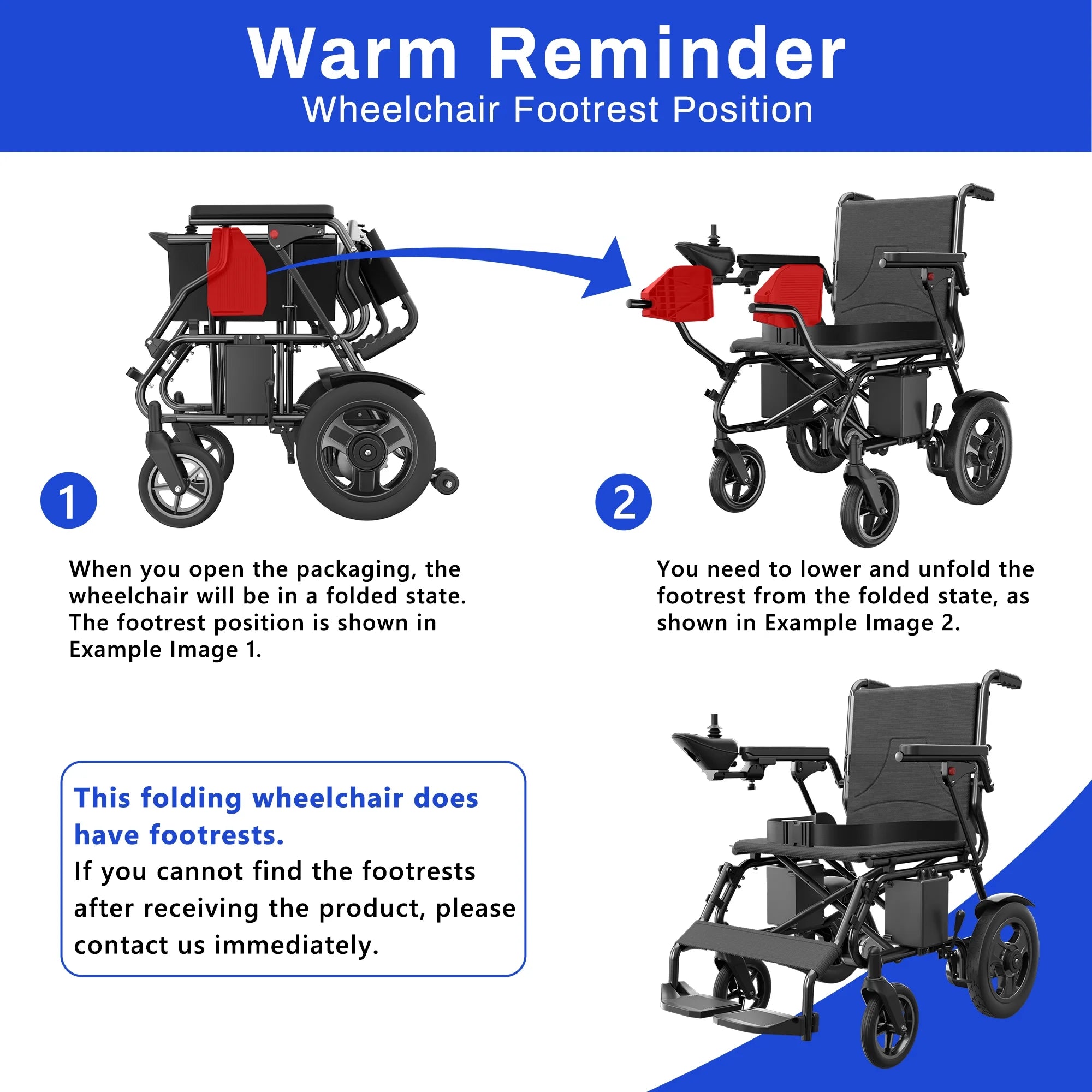 Foldable Electric Wheelchair – Long-Range 20+ Mile Motorized Power Chair with 360° Joystick, All-Terrain Smart Mobility Scooter, Black