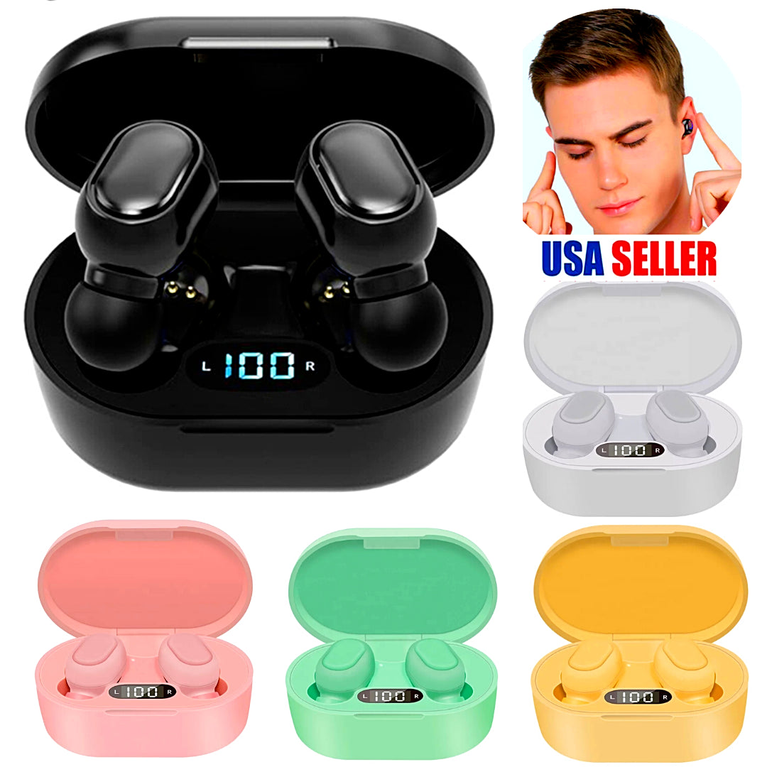 TWS Wireless Bluetooth Earbuds | Waterproof Bluetooth Headset with Noise Cancelling | In-Ear Stereo Sound & Touch Control