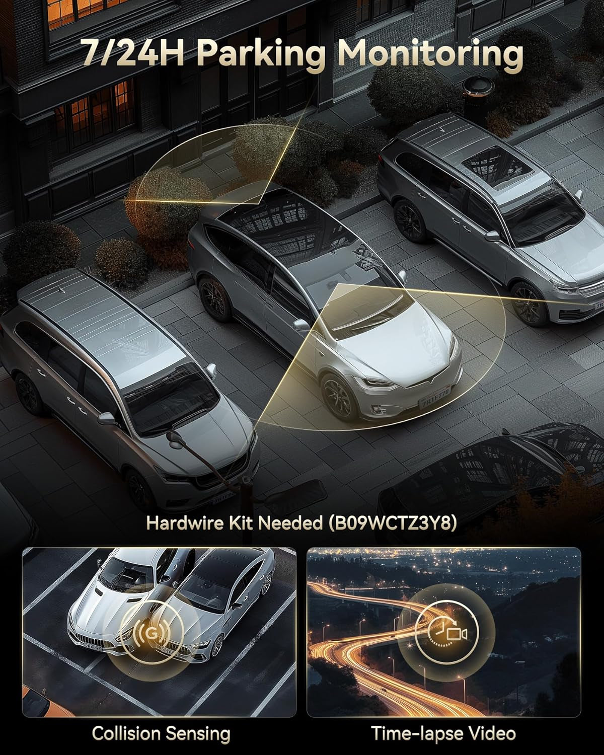 F77 Dual 4K+4K Dash Cam Front & Rear – STARVIS 2 IMX678 HDR, 128GB Built-In Storage, Voice Control & More