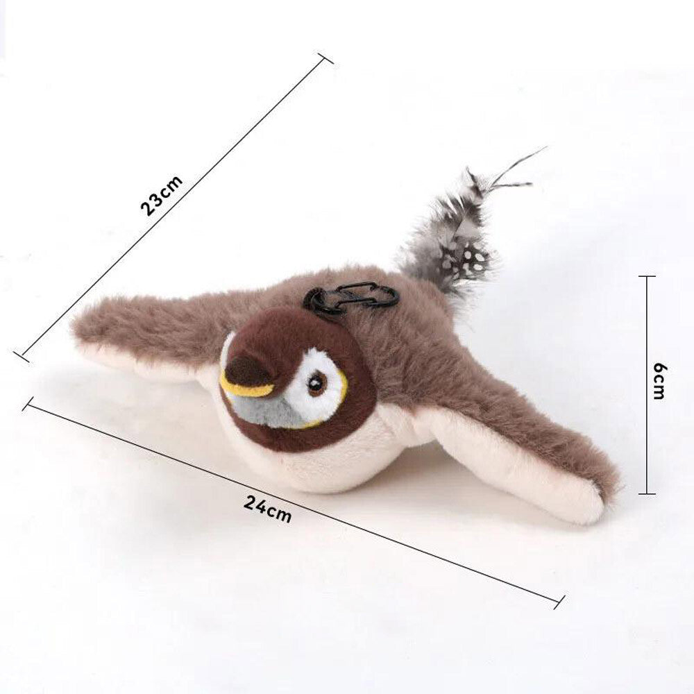 USB Interactive Flying Bird Cat Toy – Electronic Pet Simulation Sparrow Toy