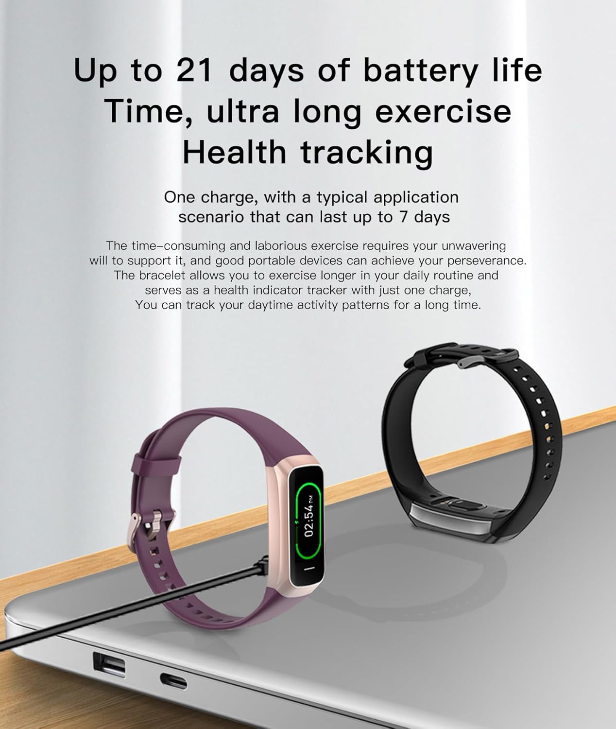 Keep Health Fitness Tracker for Women & Men AMOLED Display | Blood Pressure Monitor | Step & Calorie Tracker | IP68 Waterproof | Compatible with Android & iOS