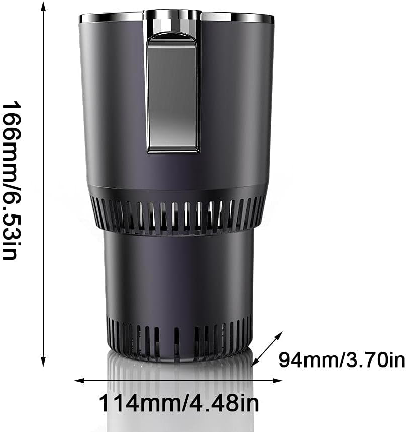 2-in-1 Smart Car Cup Warmer & Cooler — Auto Heating & Cooling Car Tumbler Holder (Black)