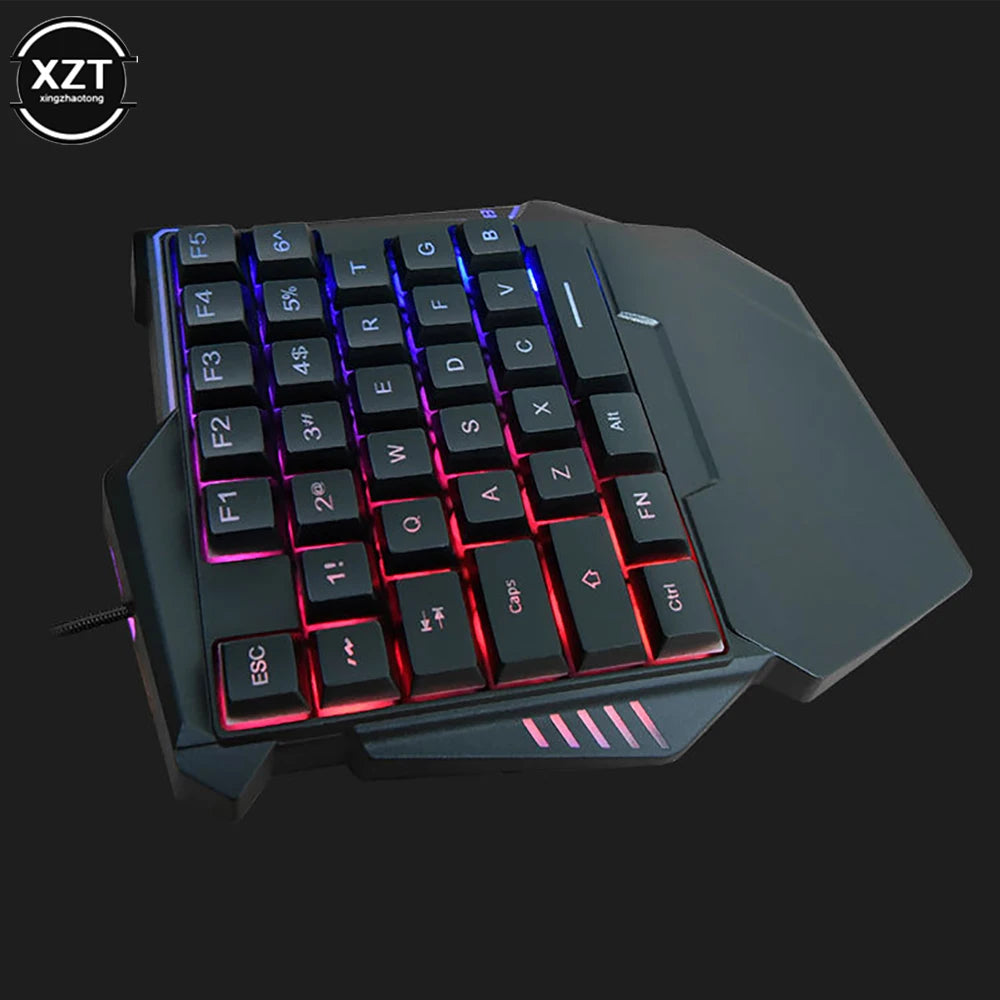 🎮 USB One-Handed Mechanical Gaming Keyboard – 35-Key Mini Ergonomic Wired Keypad for Ultimate Portable Gaming Performance