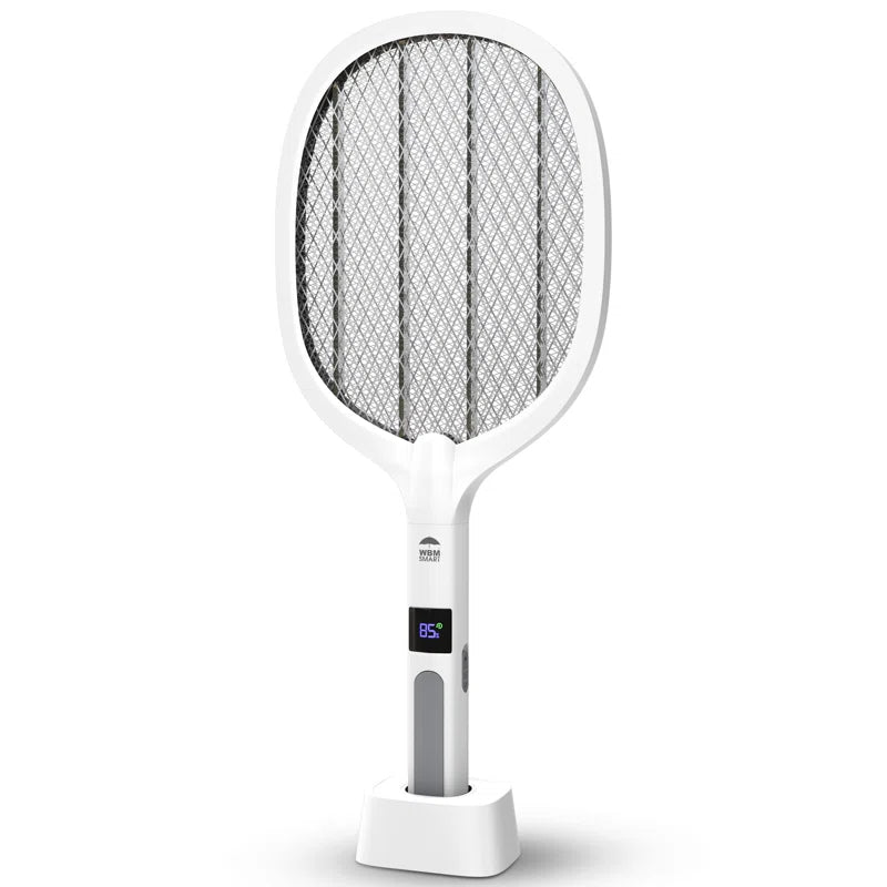 2-in-1 Electric Fly Swatter & Mosquito Trap Lamp – USB Rechargeable Insect Zapper Racket with LED Light for Indoor & Outdoor Use