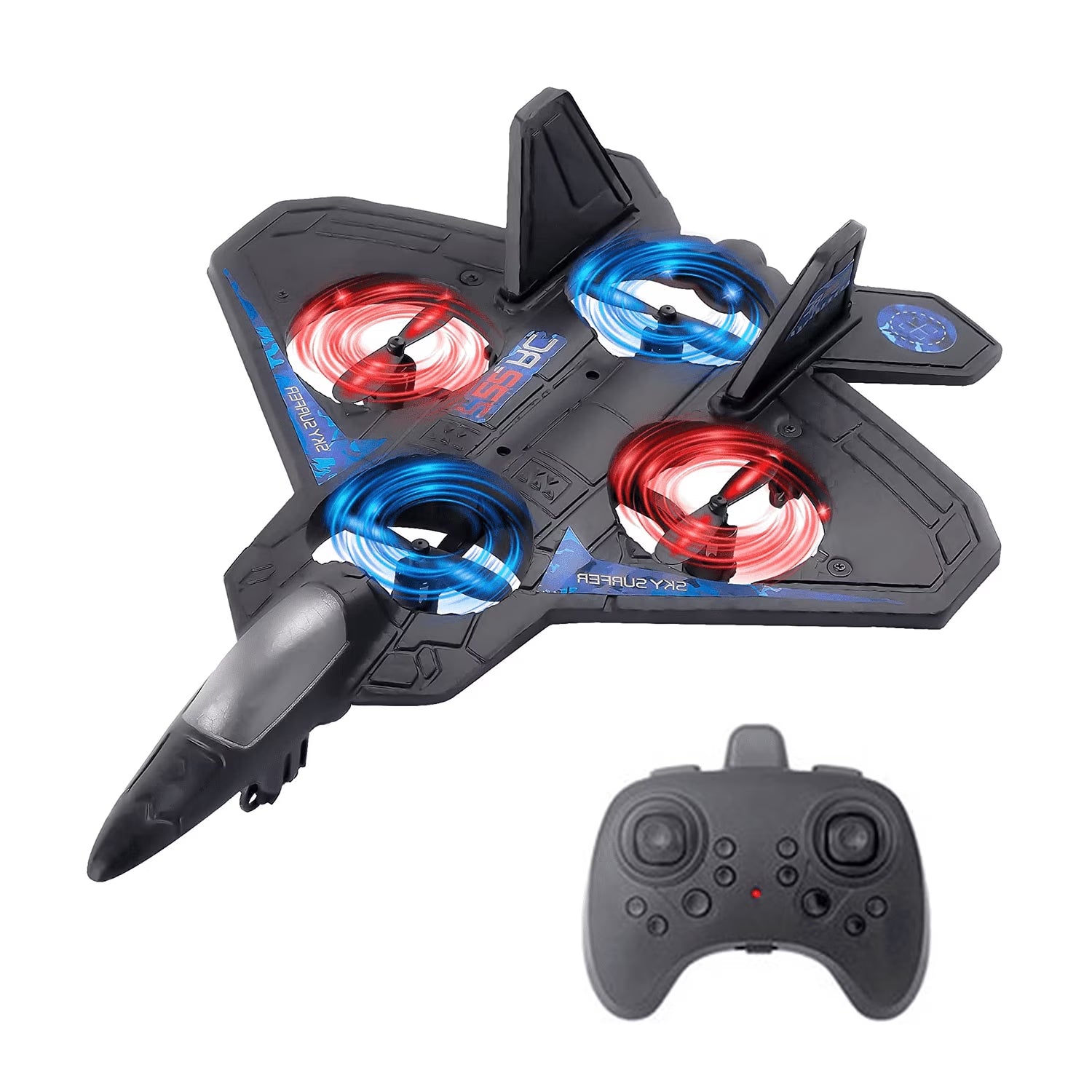 Remote Control Plane for Kids – RC Airplane Helicopter Toy Jet Drone for Boys & Adults