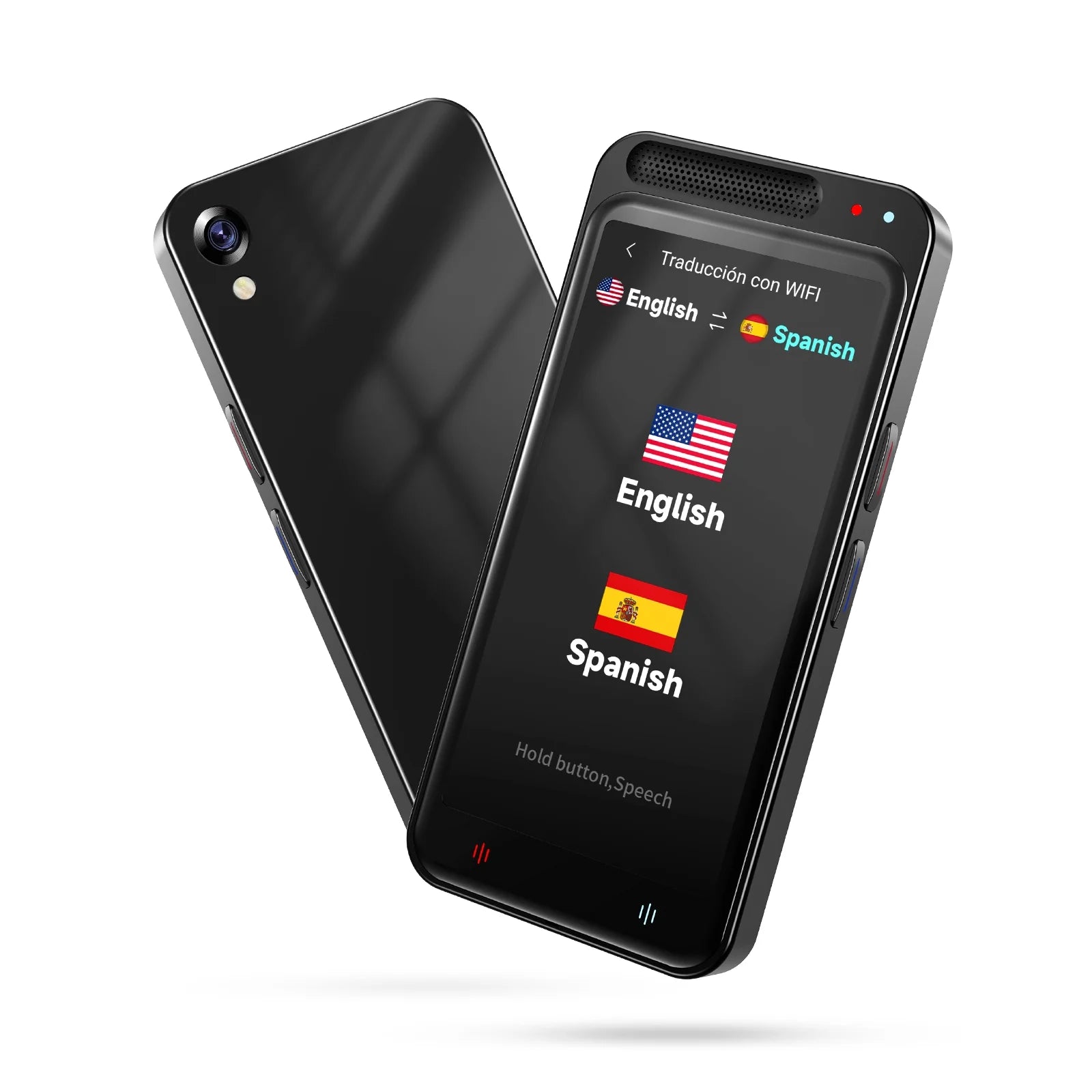 Language Translator Device – Two-Way Smart Voice & Photo Translator, Real-Time Online/Offline Translation for Travel, Business & Learning (Black)