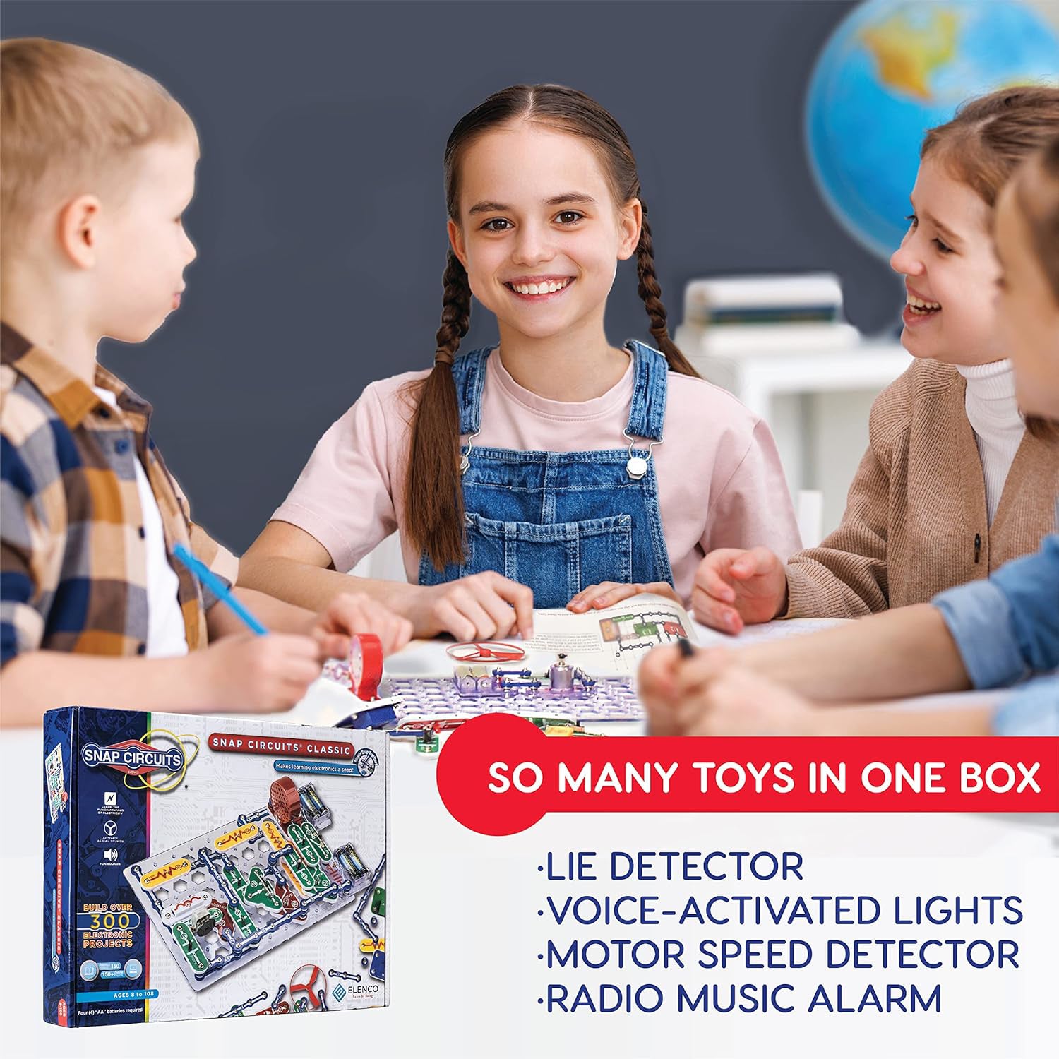 Snap Circuits Classic SC-300 Electronics Exploration Kit | Over 300 Projects | STEM Learning Toy for Kids Ages 8+