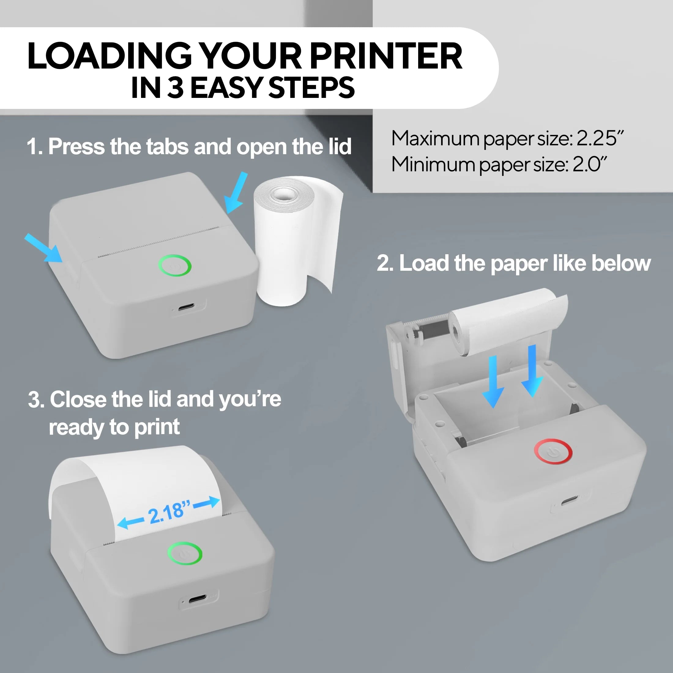 CTP500 Monochrome Thermal Printer – High-Speed Black & White Label and Receipt Printing for Home or Office Use