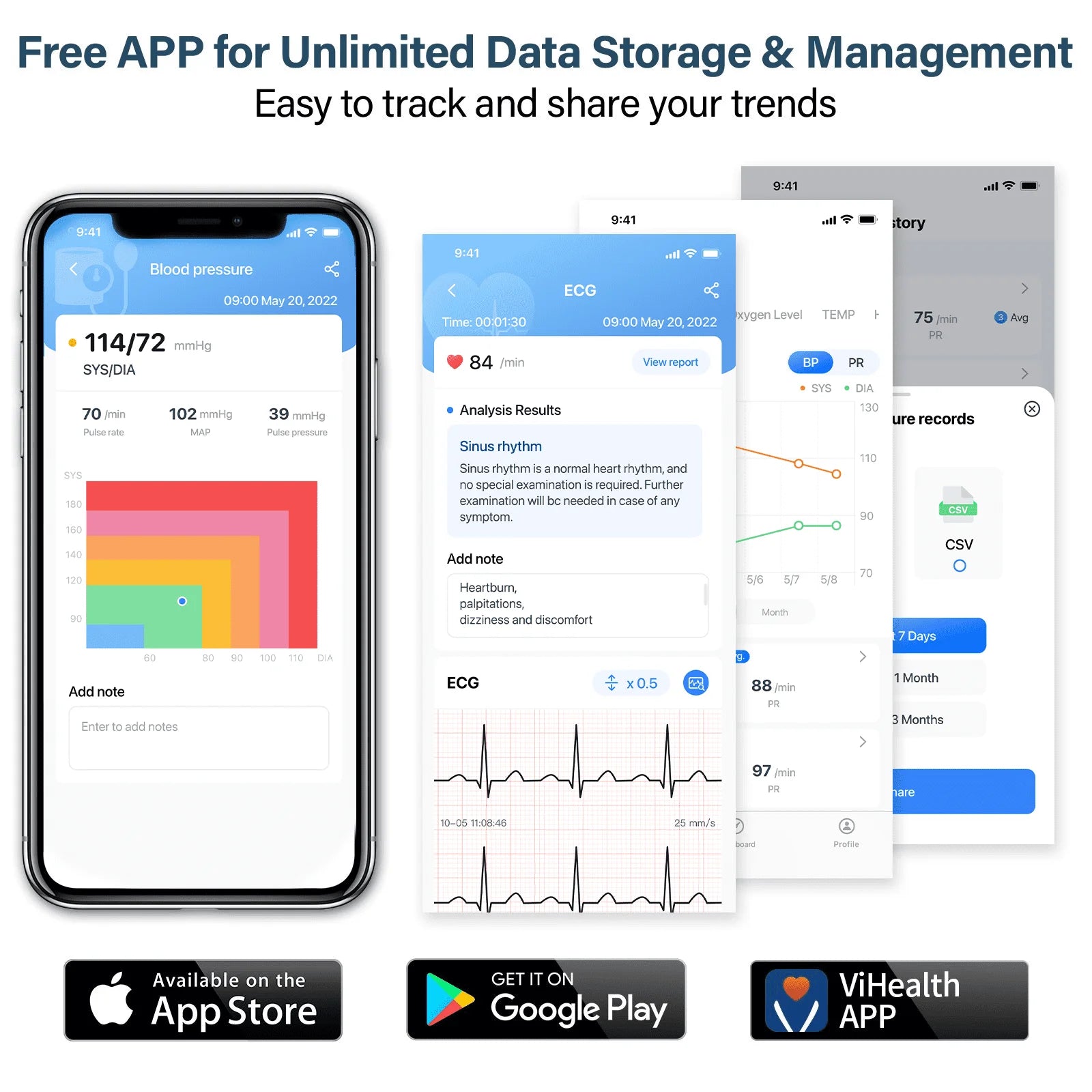 BP2 AI ECG/EKG – 2-in-1 Wireless Blood Pressure Monitor with 30-Second Fast Check