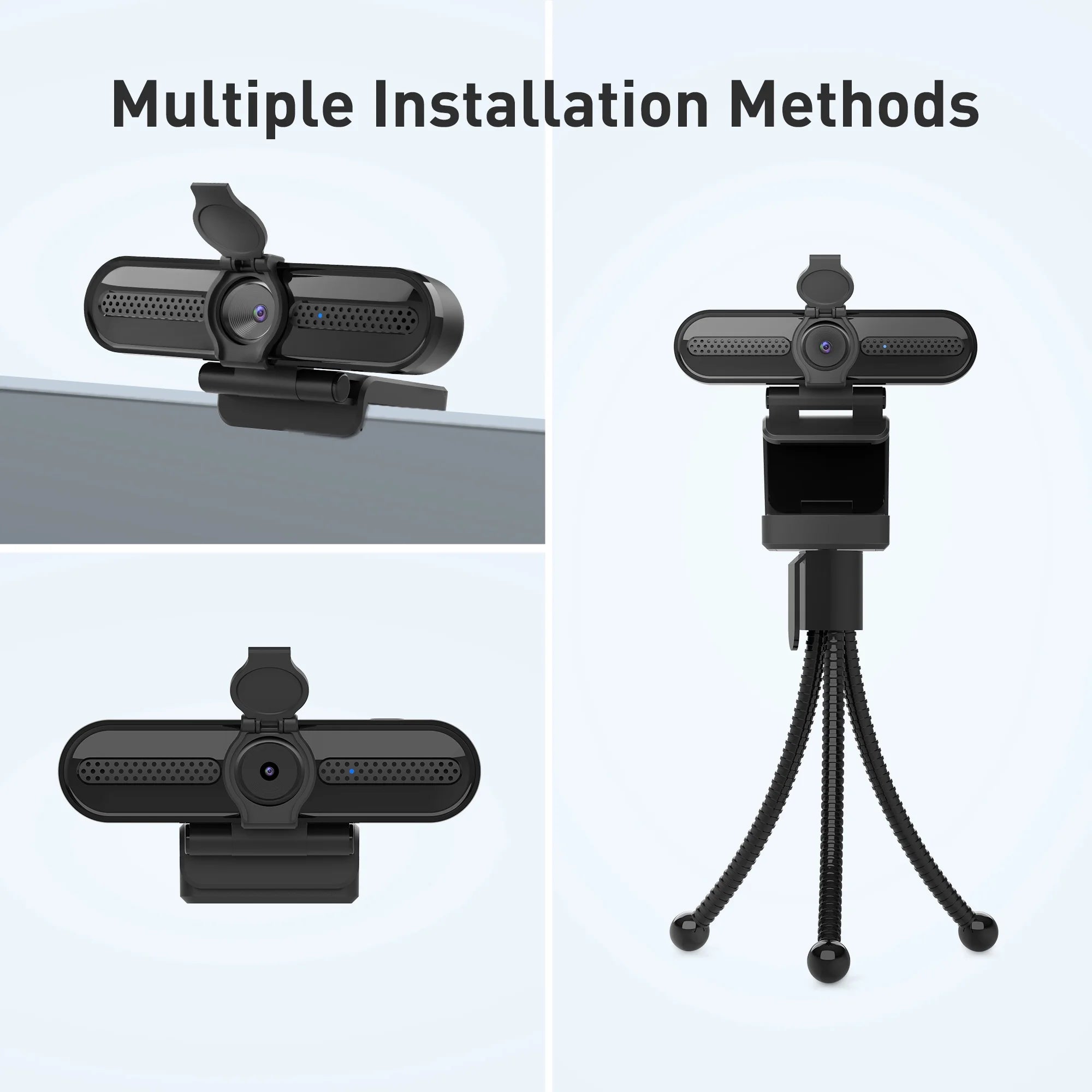 2K/1080P USB Webcam with Dual Microphones – Autofocus Streaming & Conference Camera for PC/Laptop