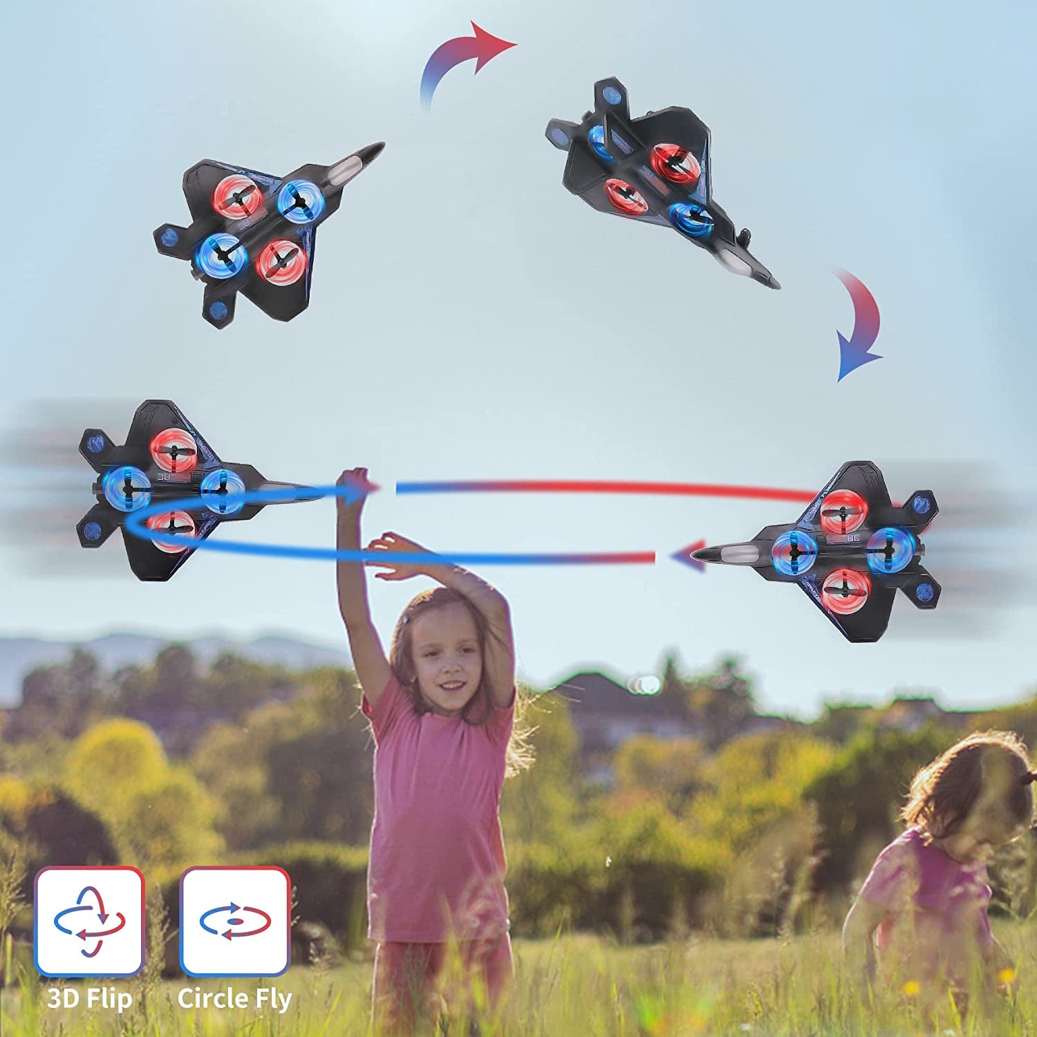 Remote Control Plane for Kids – RC Airplane Helicopter Toy Jet Drone for Boys & Adults
