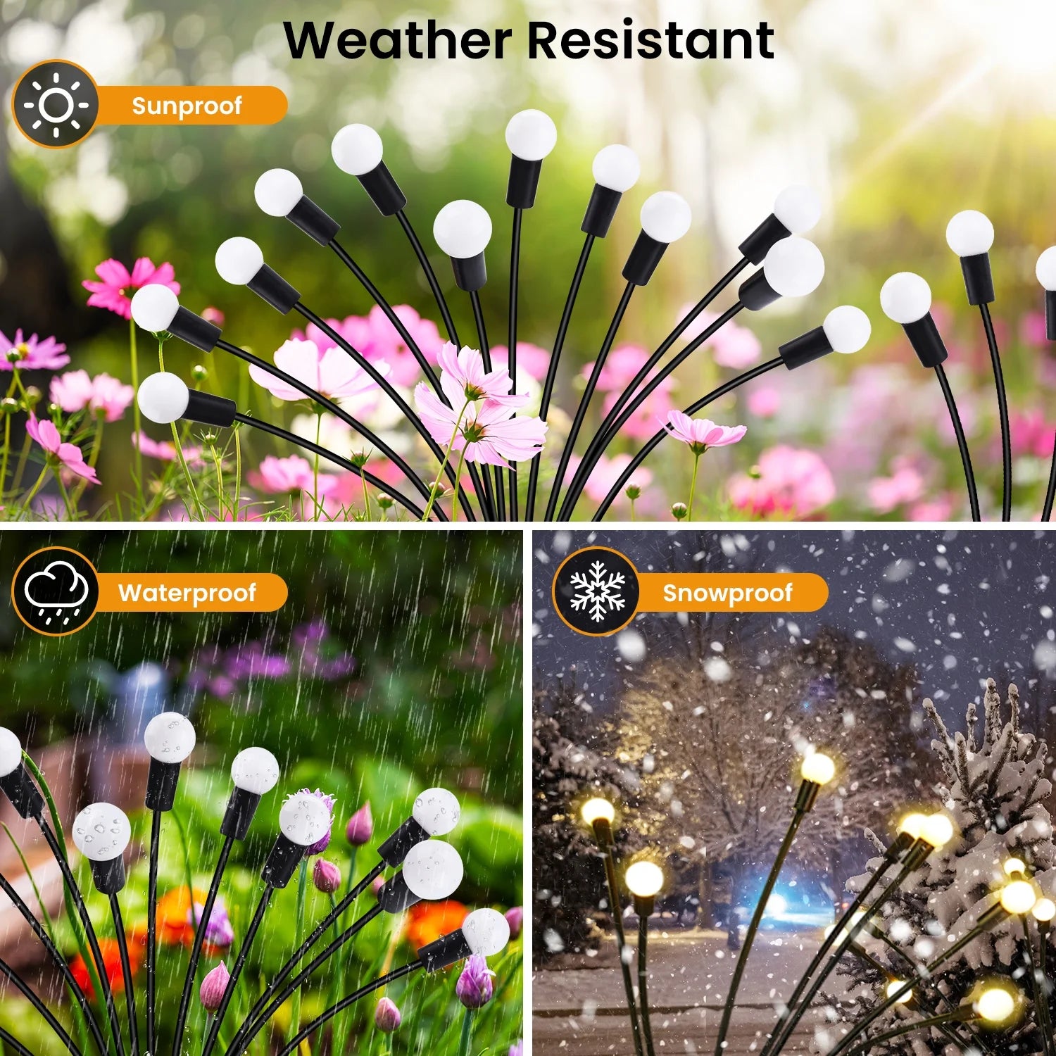 🌟 Upgraded 4-Pack Solar Firefly Lights Dancing Garden Lights – Magical Glow for Any Outdoor Space