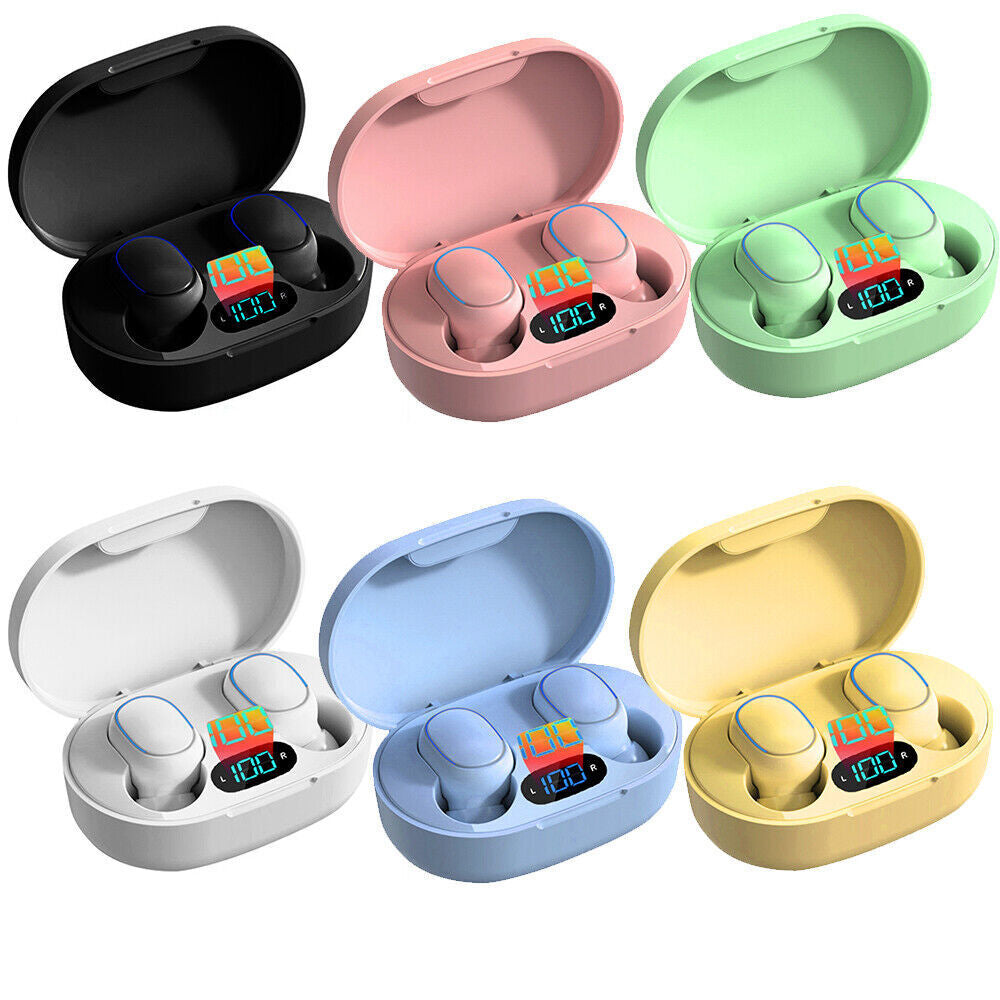 TWS Wireless Bluetooth Earbuds | Waterproof Bluetooth Headset with Noise Cancelling | In-Ear Stereo Sound & Touch Control
