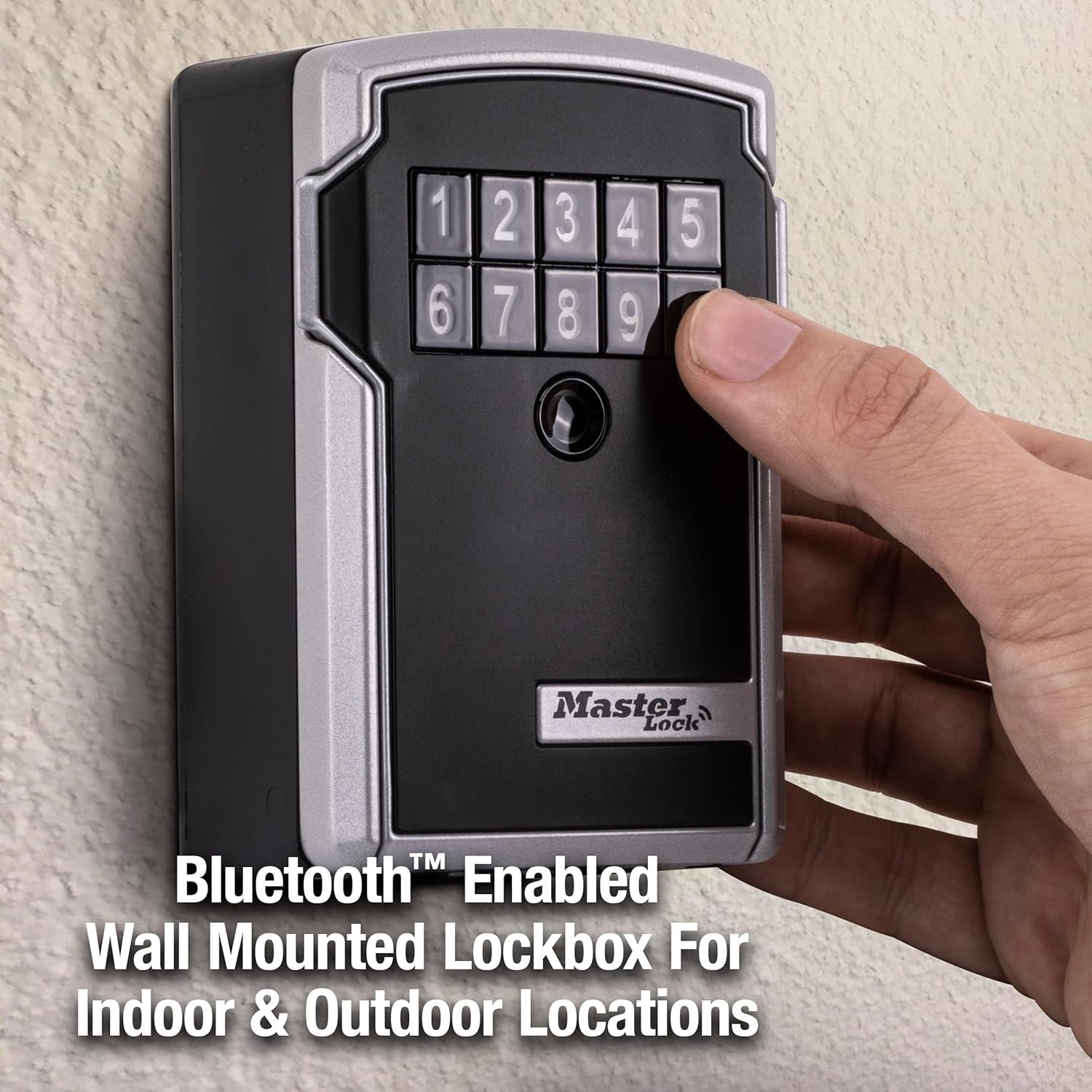 Digital Lock Box for Keys with Code, Electronic Wall Mount Key Safe with Bluetooth Connection to Ios/Android App and Sharable Keypad Codes, 3-1/4 Inches Wide, 5441EC