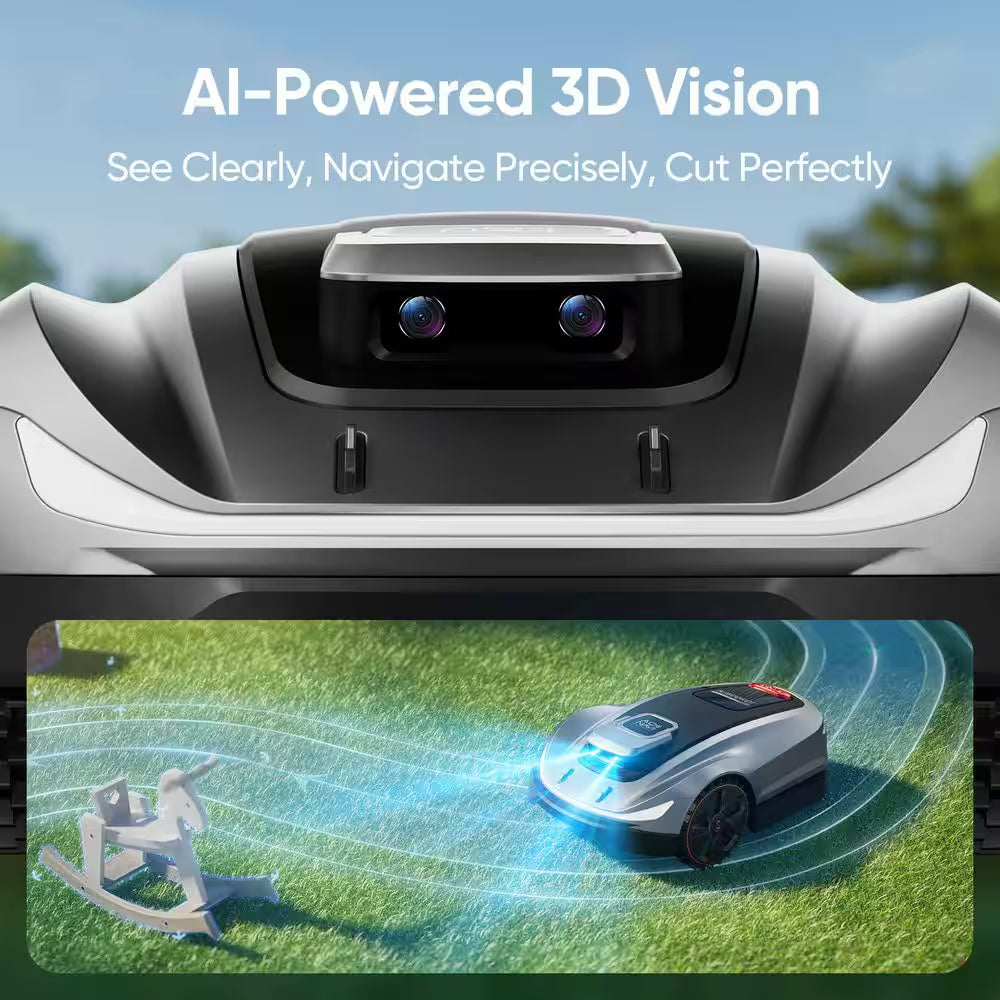 X5 Wireless 8-Inch Robot Lawn Mower | 0.5 Acre / 21,500 Sq. Ft. | All-Wheel Drive, AI Obstacle Avoidance & RTK, App Control
