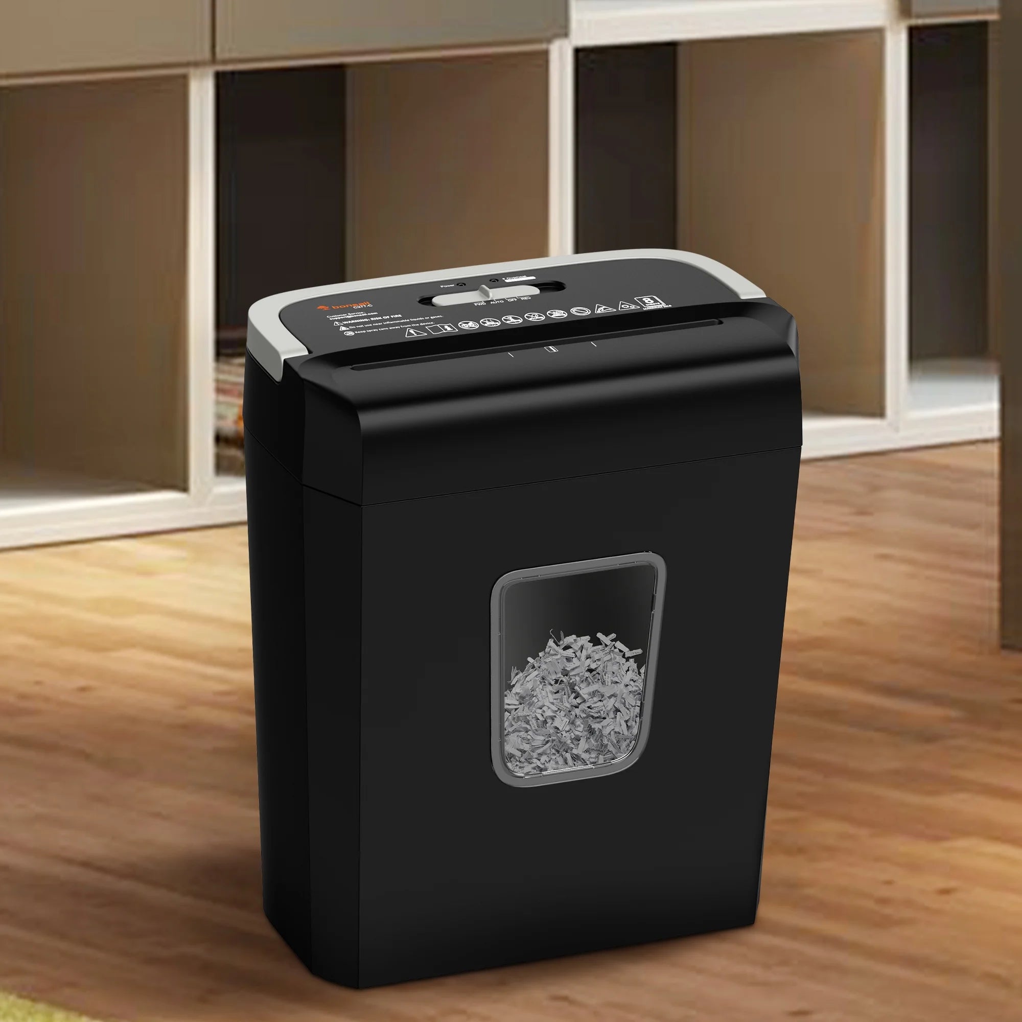 8-Sheet Cross-Cut Paper Shredder – Secure Shredding for Home & Office Use