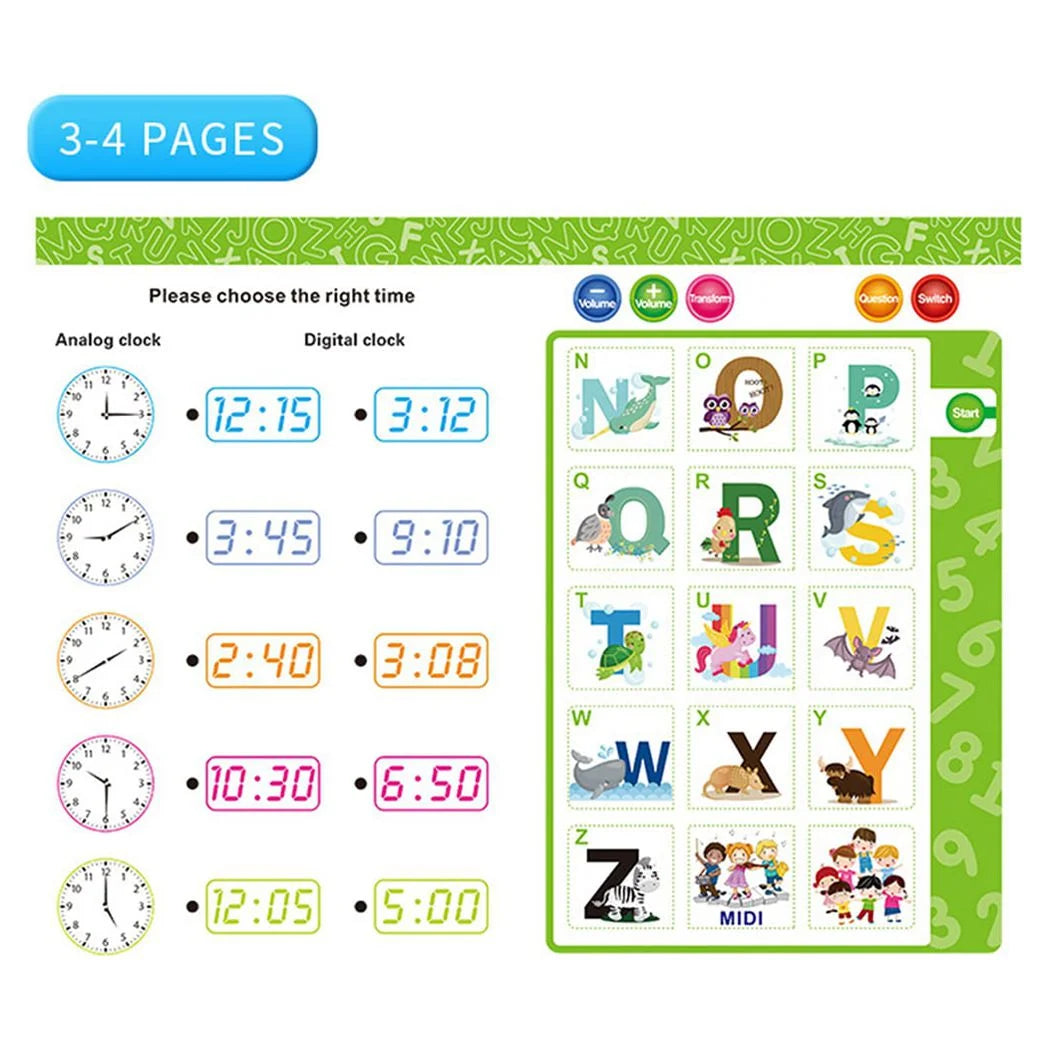 Educational Electronic Learning Book for Kids – Interactive Read & Write Toy for Ages 2–6, Early Learning & Writing Skills