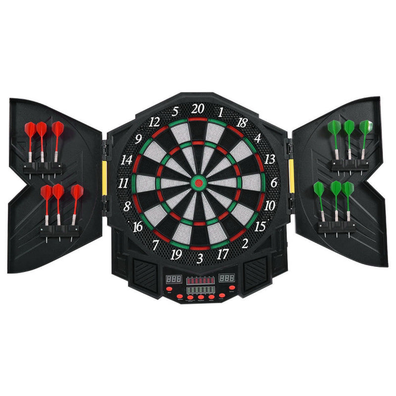 Professional Electronic Dartboard Set with LCD Display – Multiplayer Digital Dart Board with 12 Darts & Built-in Games
