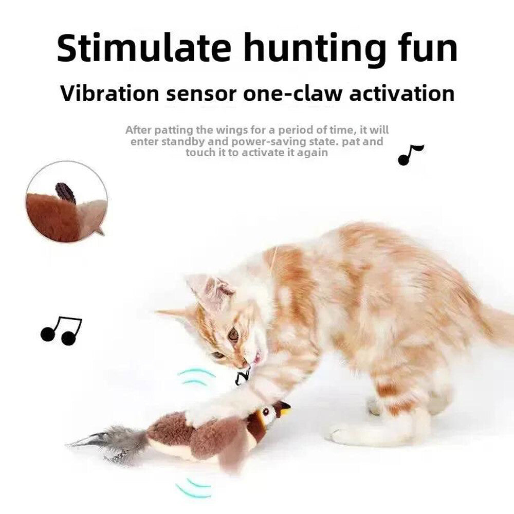 USB Interactive Flying Bird Cat Toy – Electronic Pet Simulation Sparrow Toy