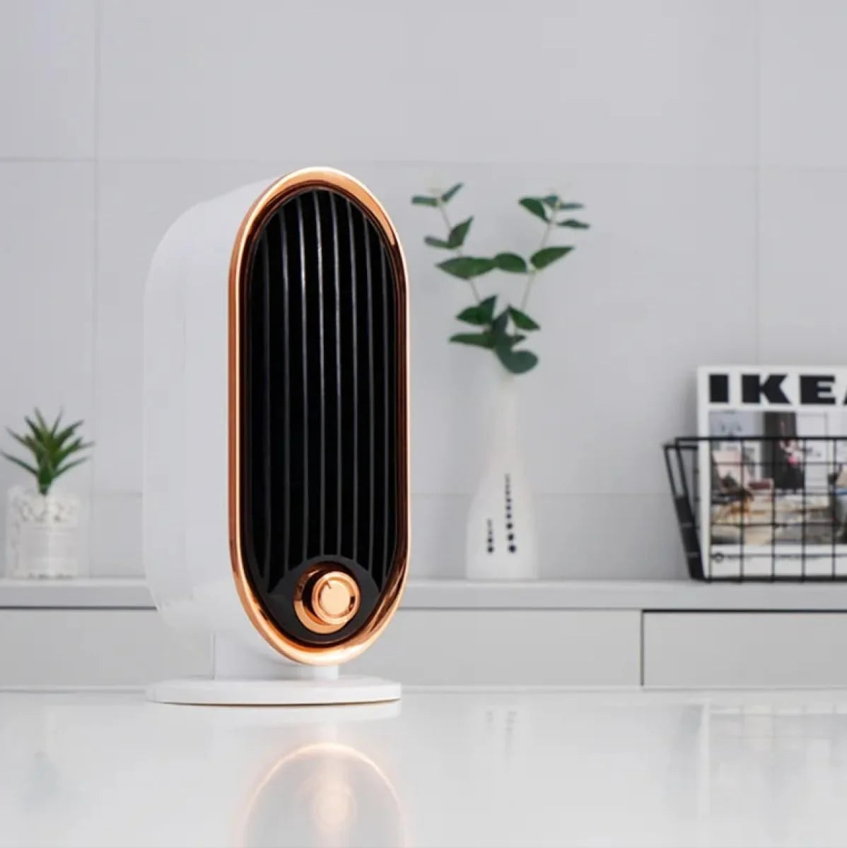 Small Electric Space Heater – 800W Fast Heating Ceramic Heater for Home, Bedroom, and Office
