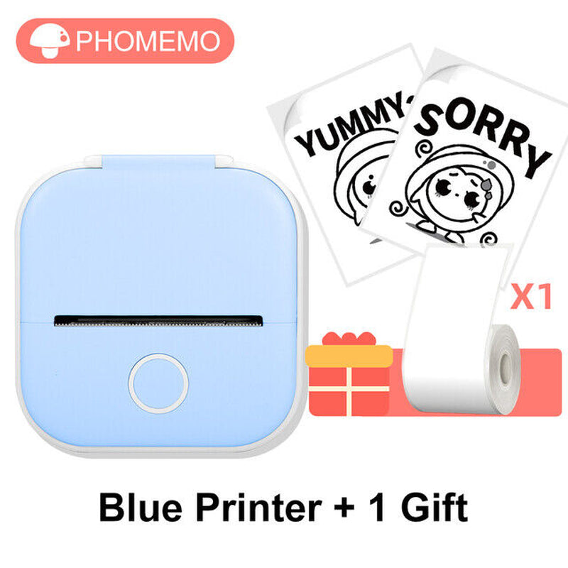 Phomemo T02 Mini Thermal Printer – Portable Pocket Bluetooth Printer for Photos, Labels & Stickers