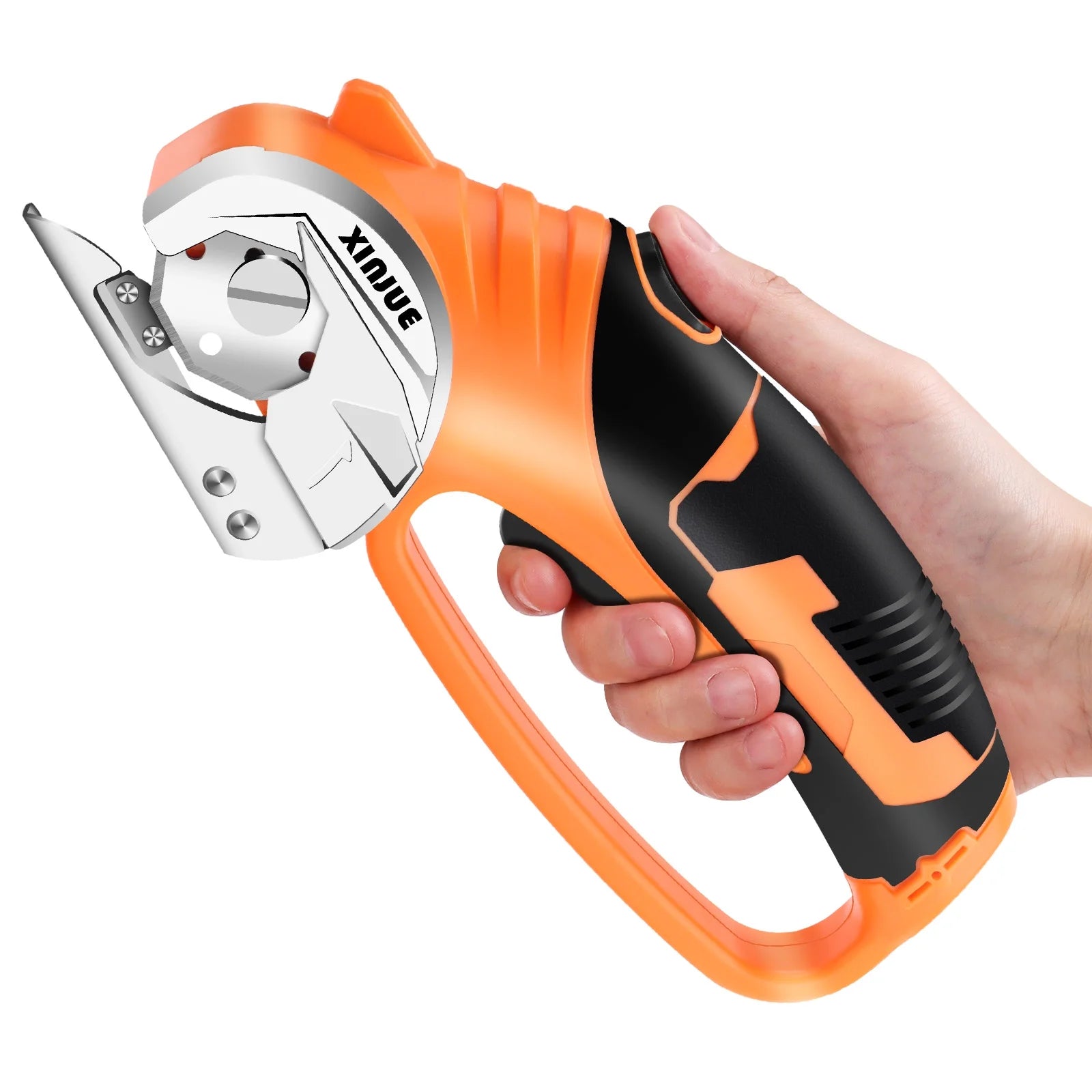 Cordless Electric Scissors — Heavy-Duty 4V Rechargeable Rotary Cutter with Safety Lock & LED Light