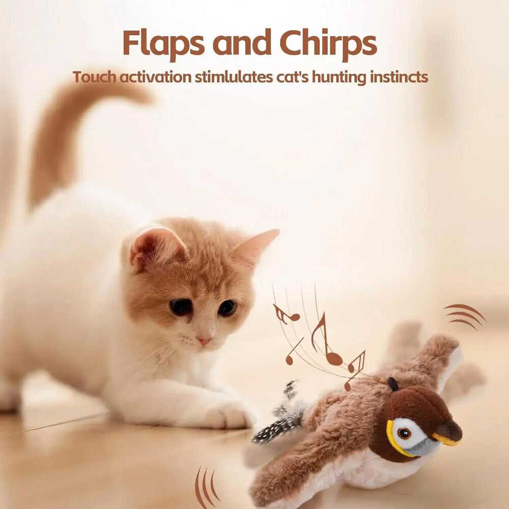 USB Interactive Flying Bird Cat Toy – Electronic Pet Simulation Sparrow Toy