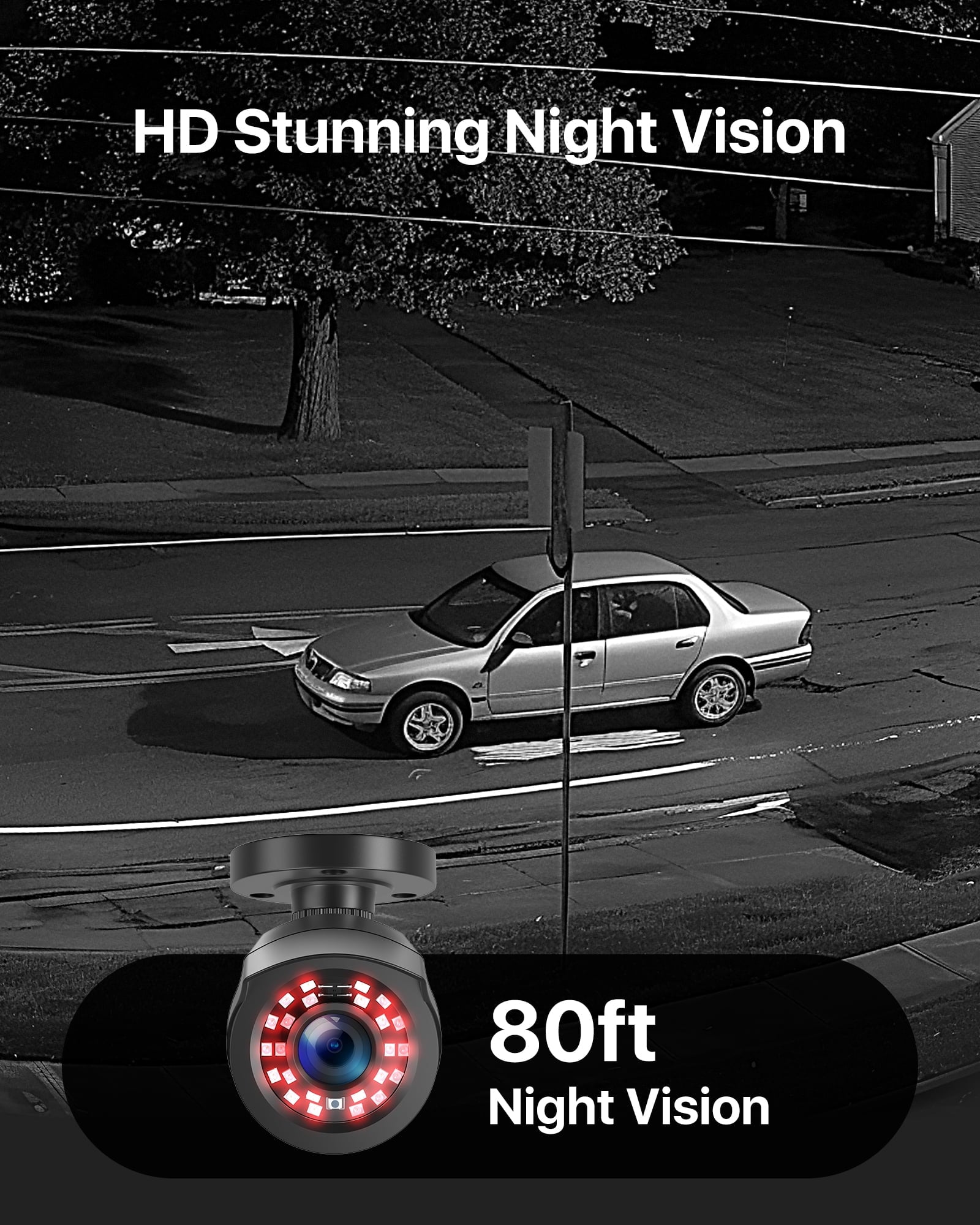 8CH H.265+ 5MP Lite CCTV Security Camera System with 1TB HDD, 1920TVL Weatherproof Cameras, Night Vision, Motion Alerts & Remote Access