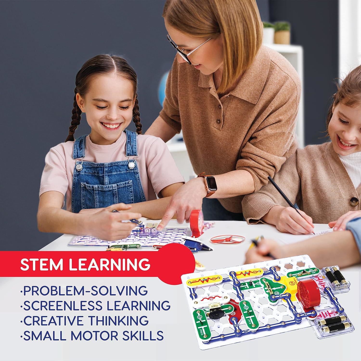 Snap Circuits Classic SC-300 Electronics Exploration Kit | Over 300 Projects | STEM Learning Toy for Kids Ages 8+