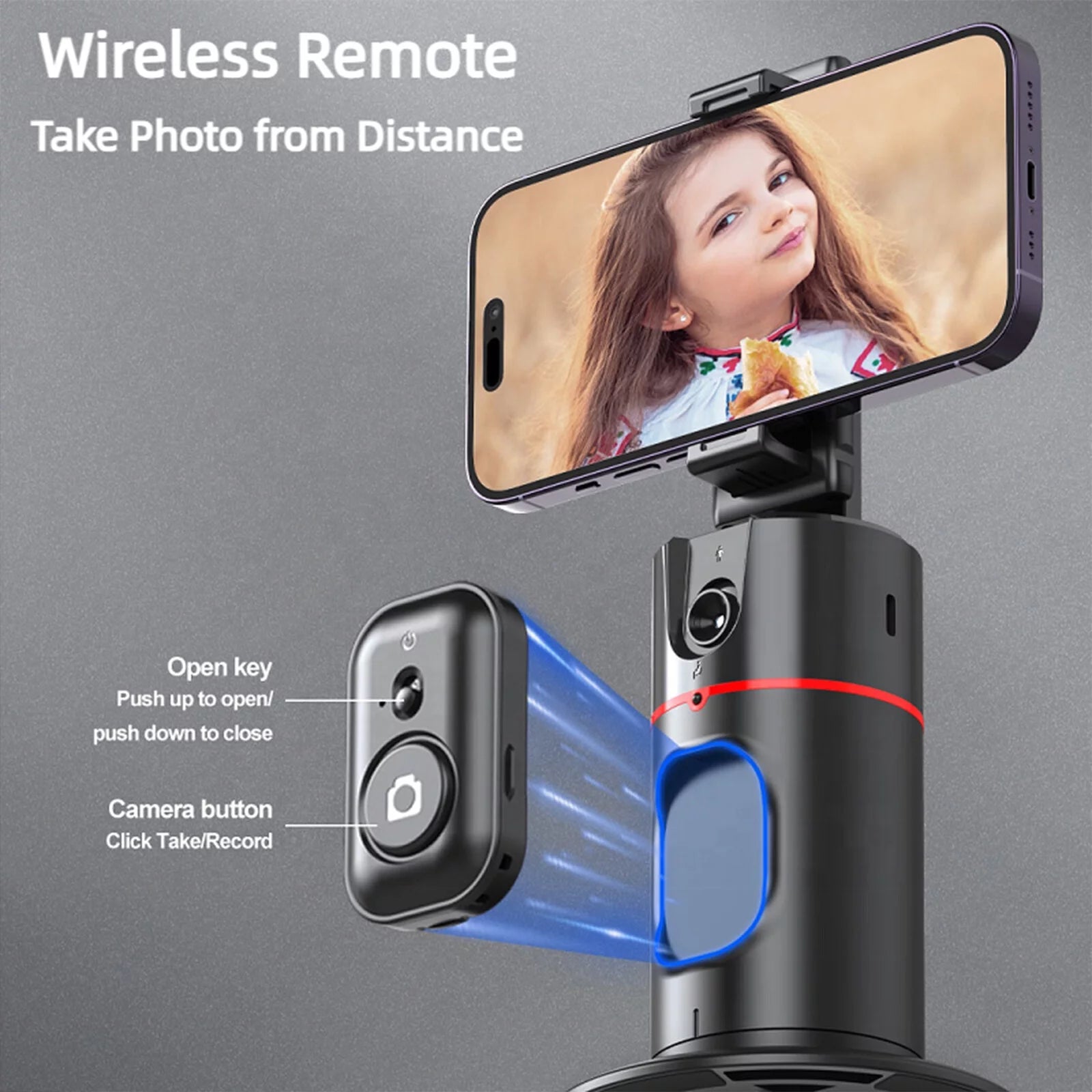 Auto Face Tracking Phone Holder Tripod – 360° Smart Face & Body Tracking Stand for TikTok, Vlog, Live Streaming & YouTube Videos