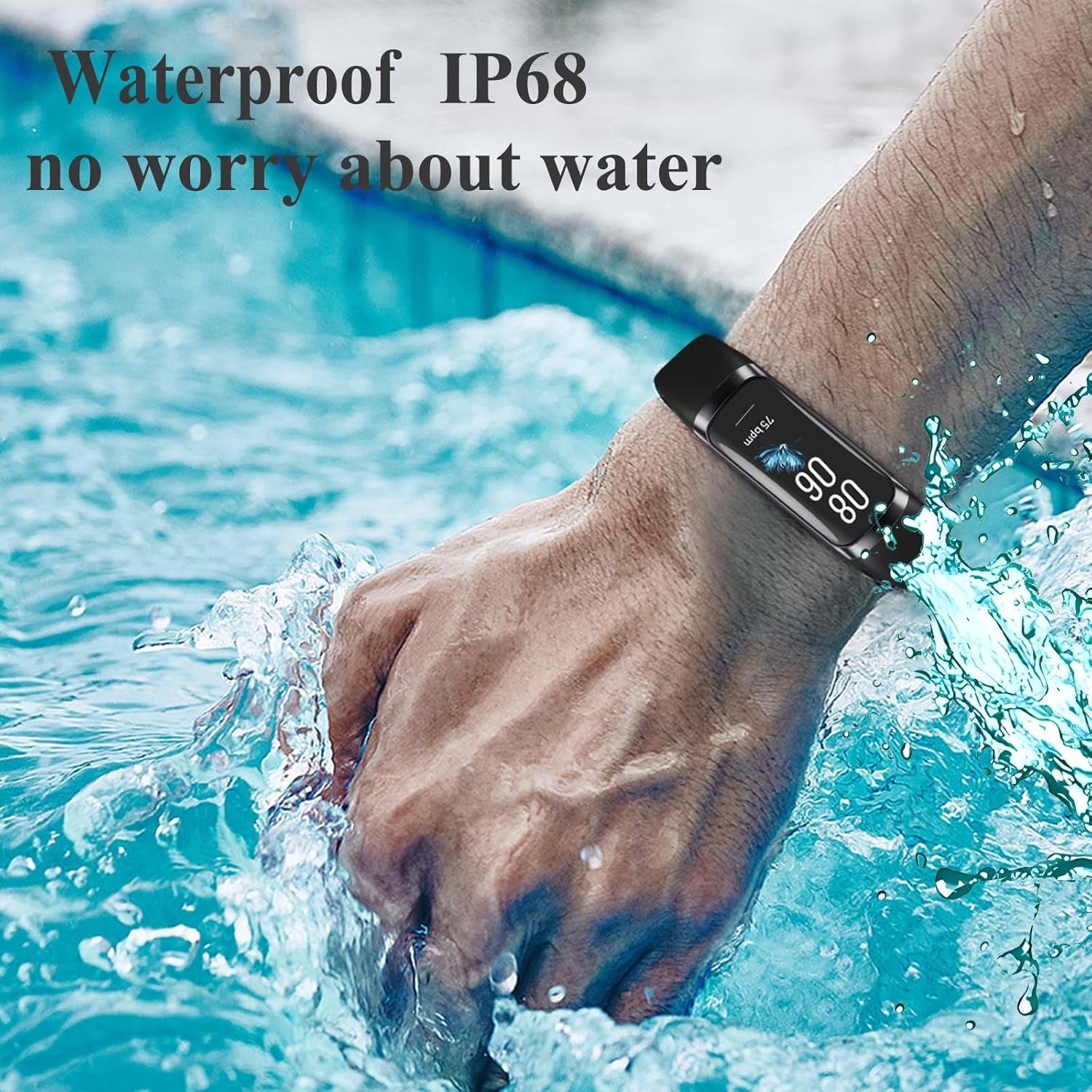 Keep Health Fitness Tracker for Women & Men AMOLED Display | Blood Pressure Monitor | Step & Calorie Tracker | IP68 Waterproof | Compatible with Android & iOS