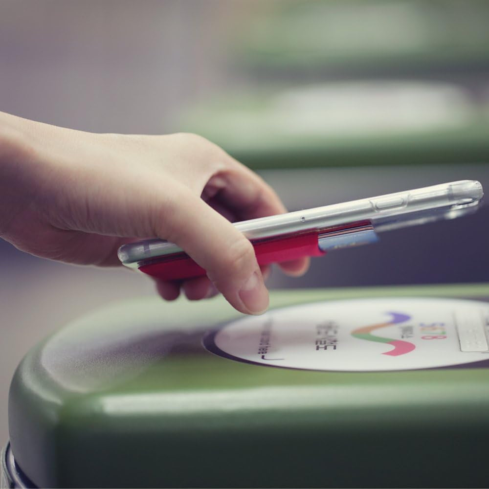 Sinji Pouch Basic 2 – Adhesive Cell Phone Wallet | Stretchy Stick-On Card Holder for Back of Phone | Slim & Secure iPhone/Android Wallet – Black