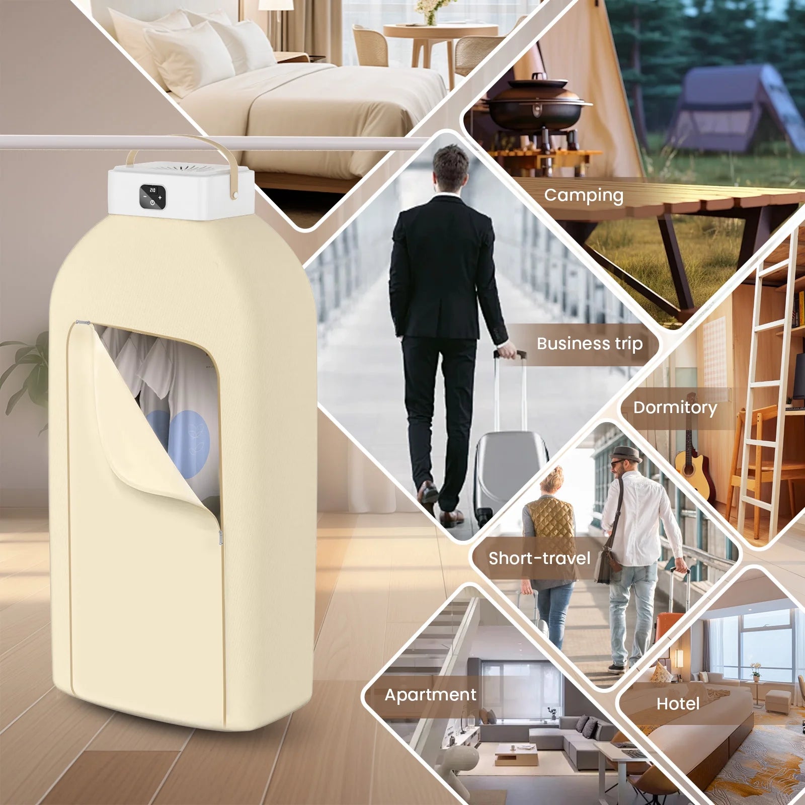 Portable Foldable Electric Clothes Dryer with Dry Bag & Remote Control – Compact Mini Drying Machine