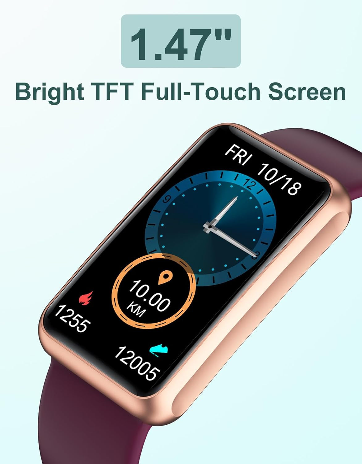 Fitness Tracker (Purple) – No Bluetooth, No App, No Phone Needed!