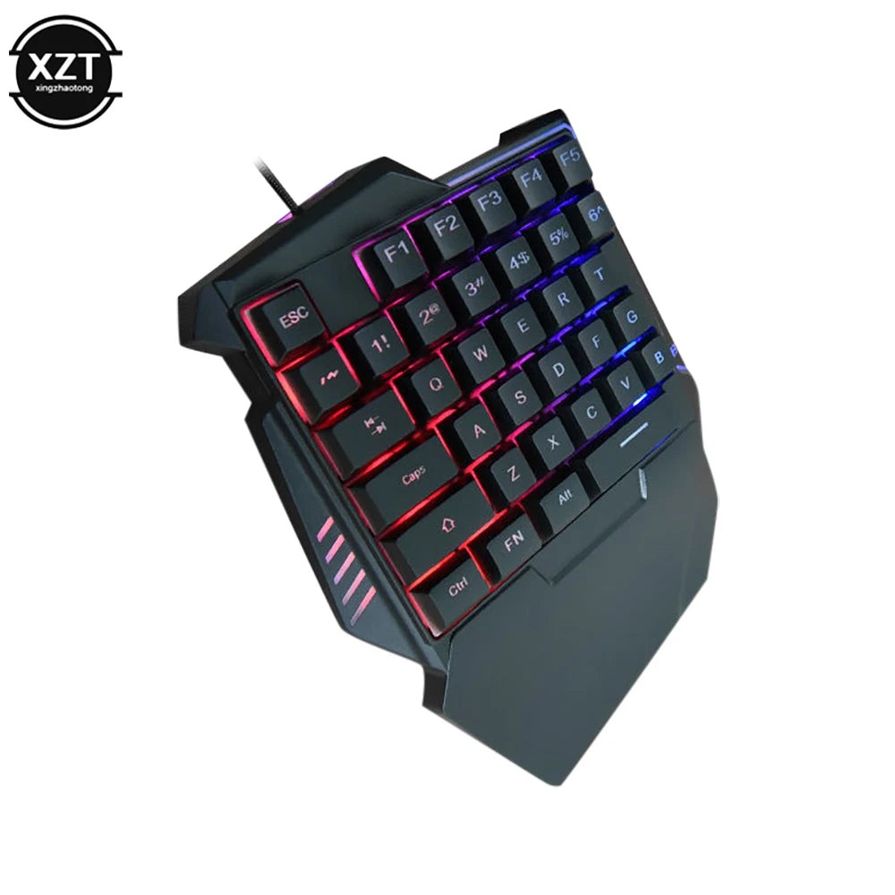 🎮 USB One-Handed Mechanical Gaming Keyboard – 35-Key Mini Ergonomic Wired Keypad for Ultimate Portable Gaming Performance