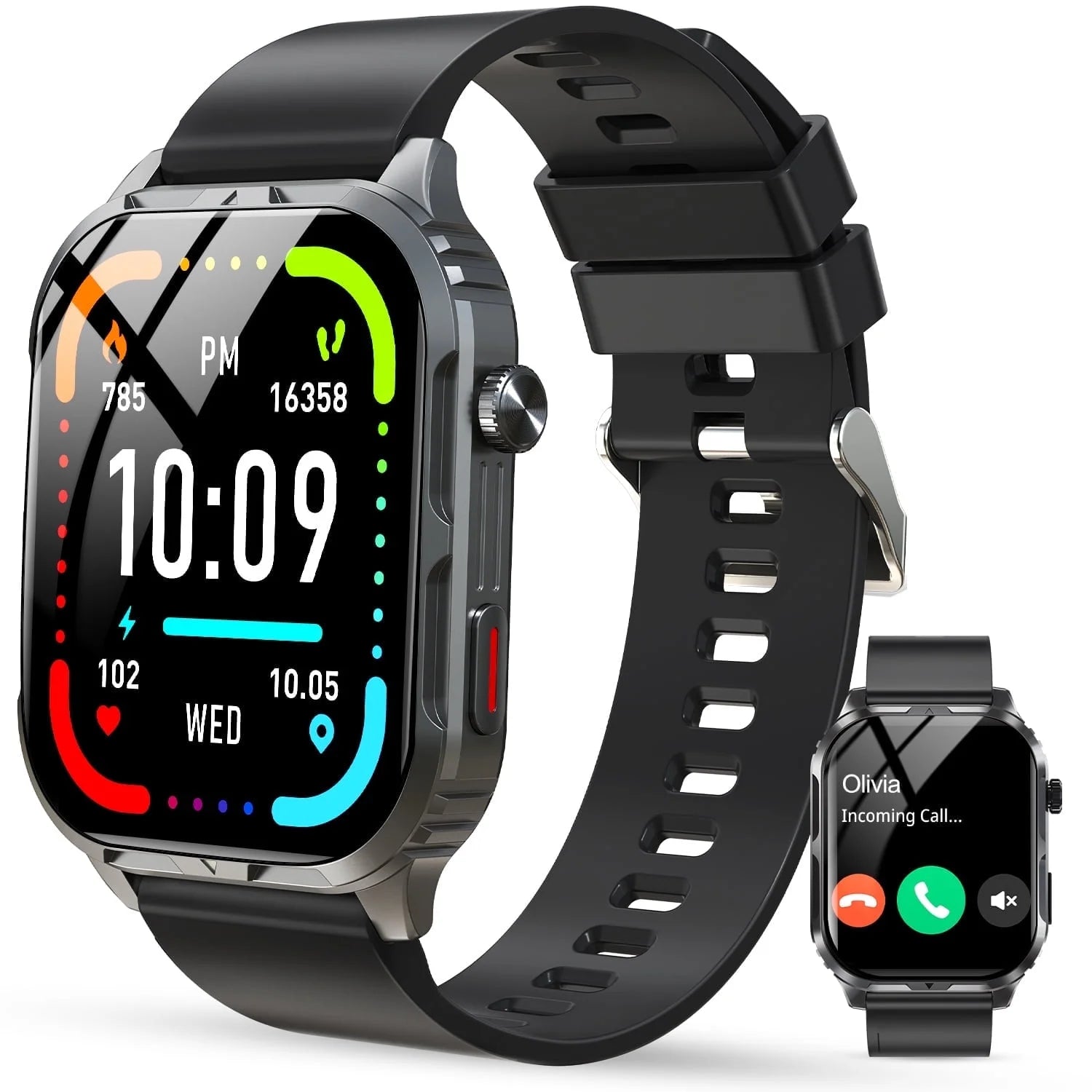 H5 Advanced Smart Watch with Bluetooth Call & Message Notifications – IP68 Waterproof, 100 Sports Modes, Compatible with iOS & Android