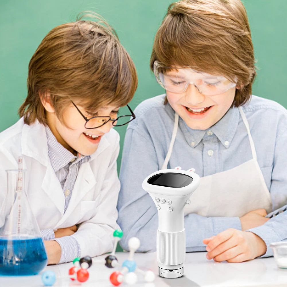 1000X Electronic Magnifier Camera – 2MP Lens Pocket Microscope with 8 LED Lights for Kids, Insects, Coins & Biology