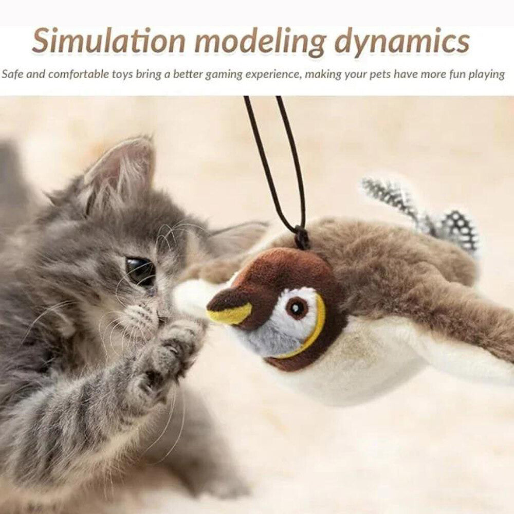 USB Interactive Flying Bird Cat Toy – Electronic Pet Simulation Sparrow Toy